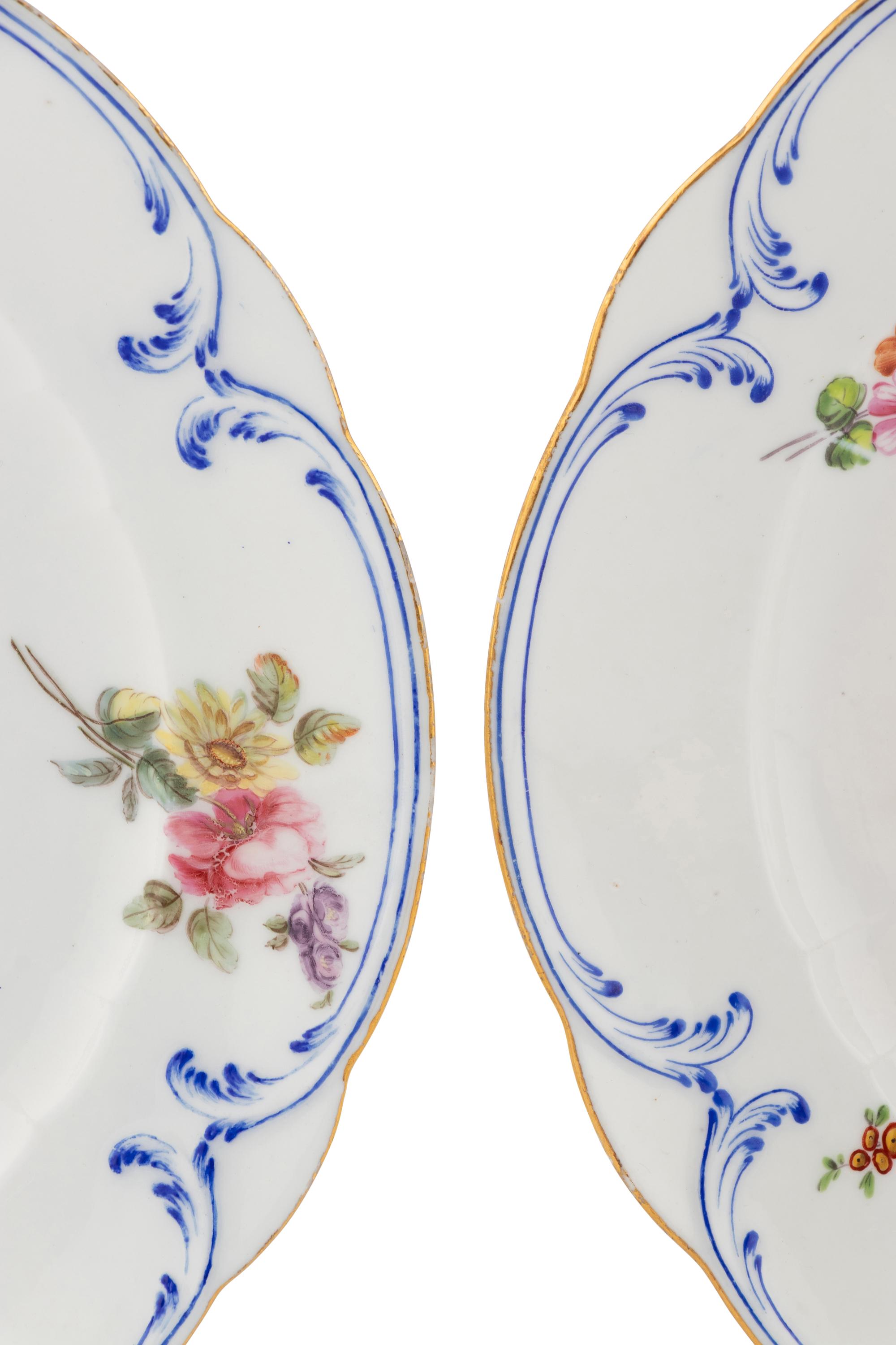 A Group of Four Sèvres Porcelain Plates