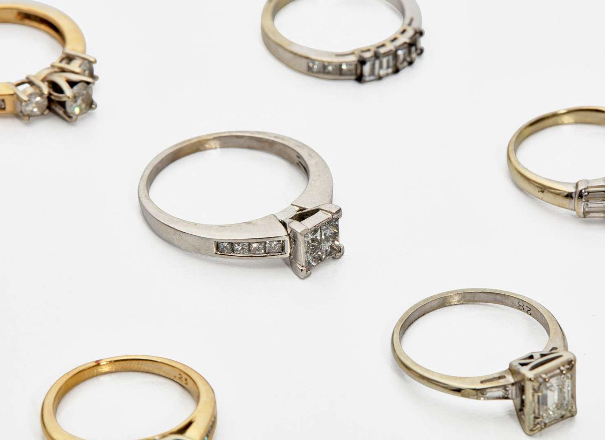 An Assorted Collection of Gold and Diamond Rings