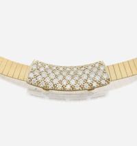 A gold and diamond necklace