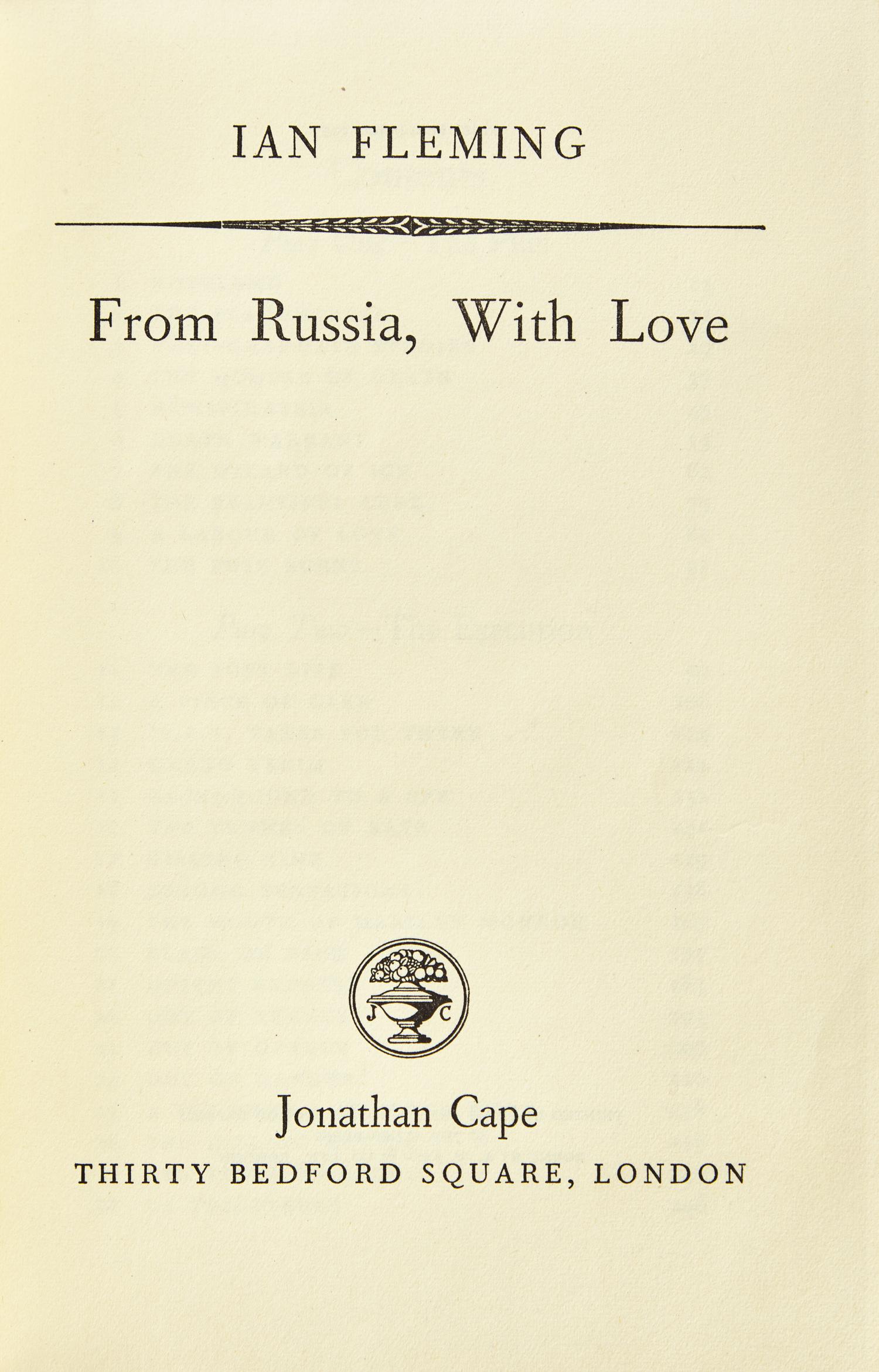 [Literature] Fleming, Ian. Group of 4 First Editions