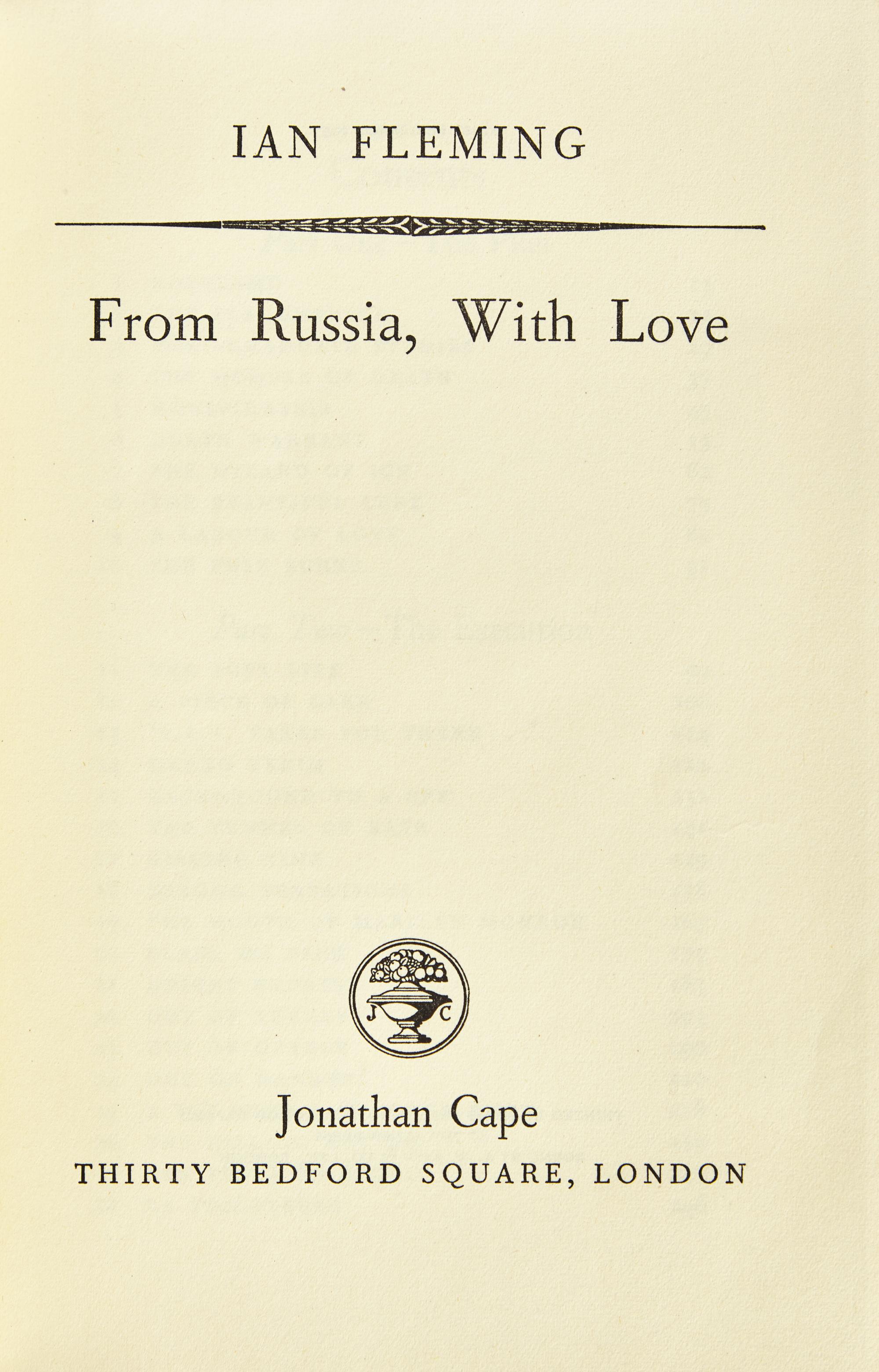 [Literature] Fleming, Ian. Group of 4 First Editions