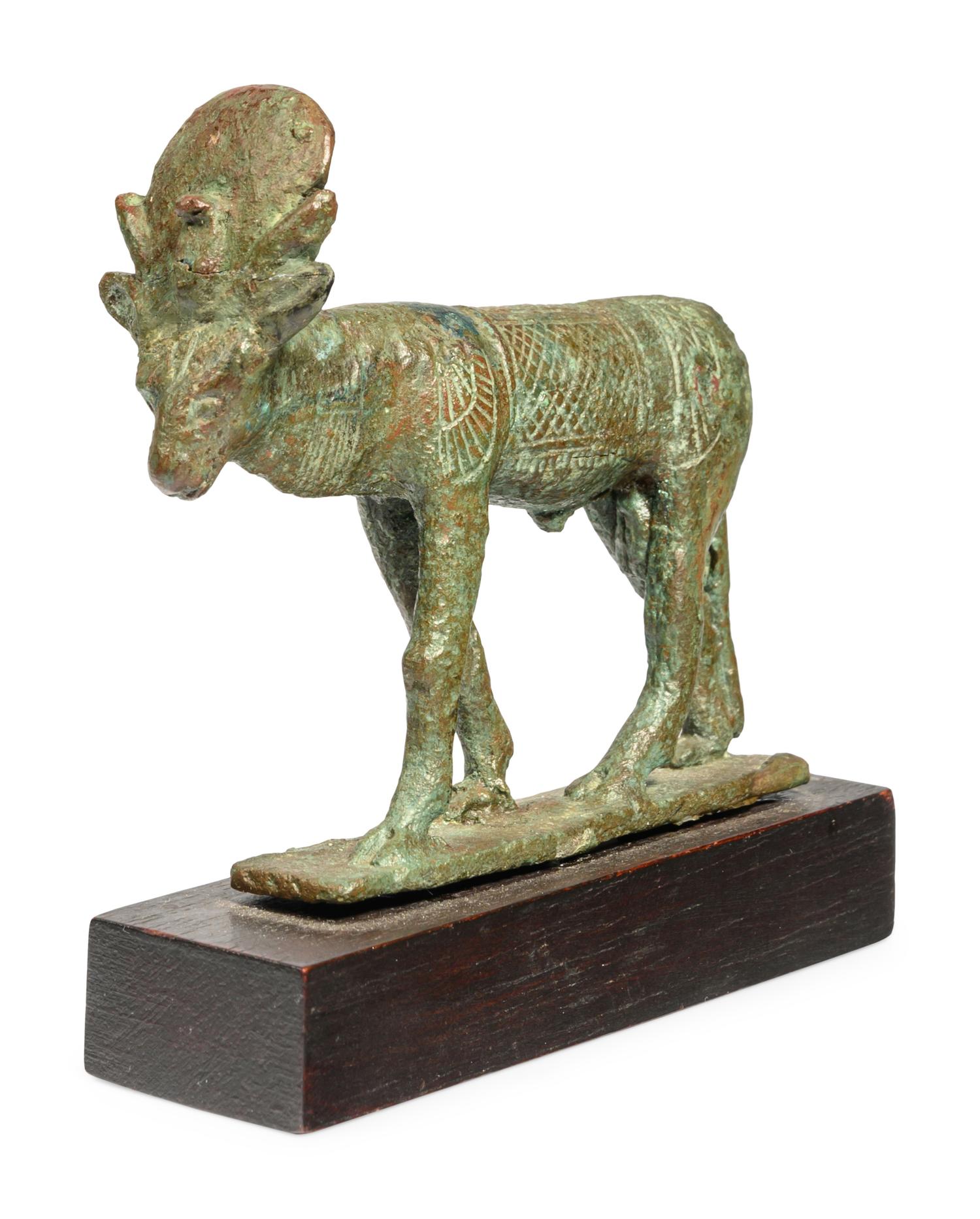An Egyptian Bronze Apis Bull