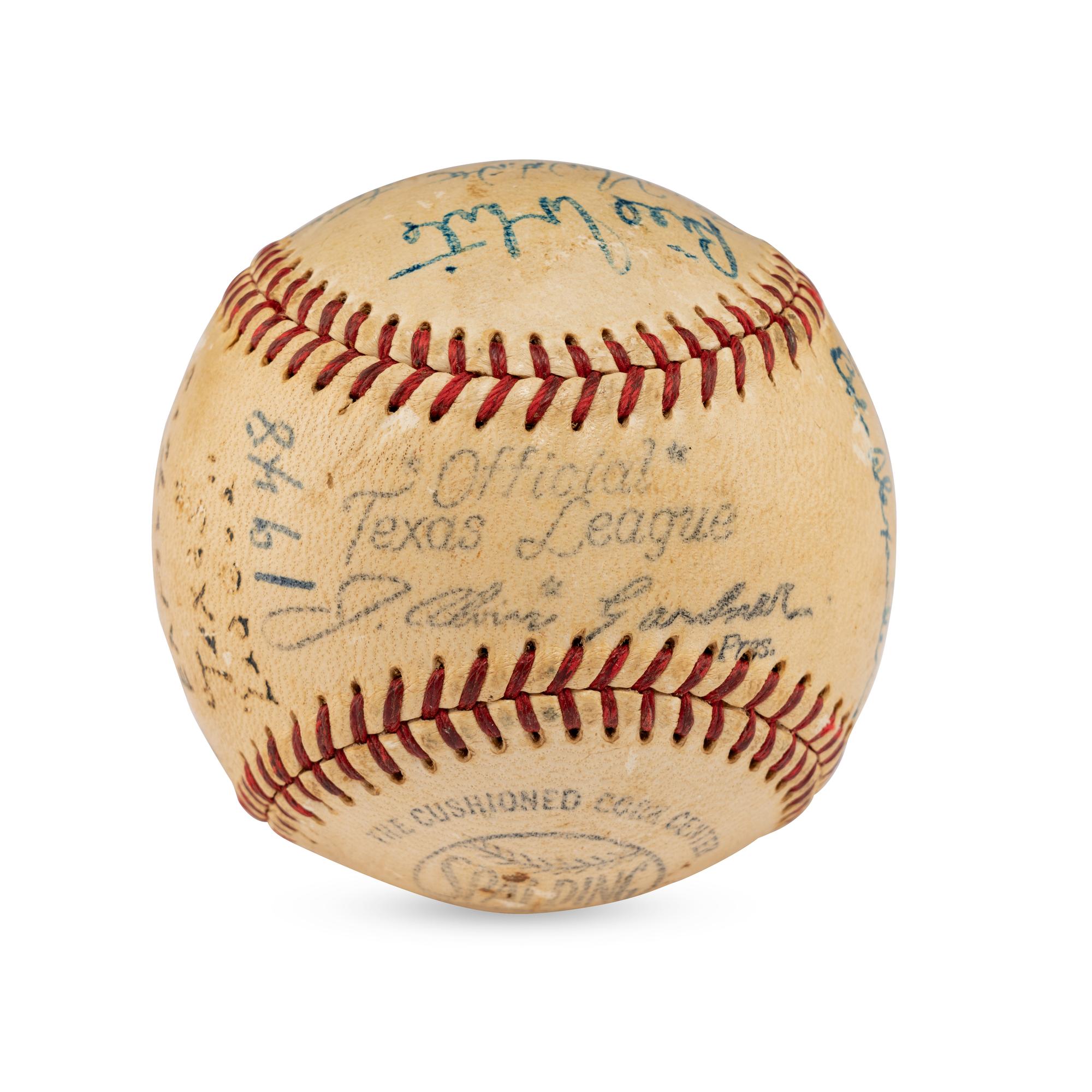 A 1948 Beaumont Exporters Team Signed Autograph Baseball
