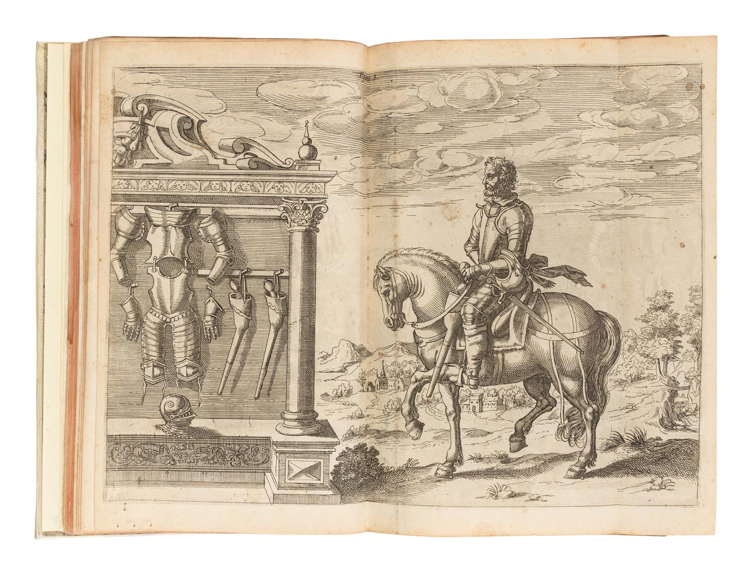 MELZO, Lodovico (1567-1617). Regole Militari sopra il governo e servitio particolare della cavaleria. Antwerp: Giochimo Trognaesio, 1611.