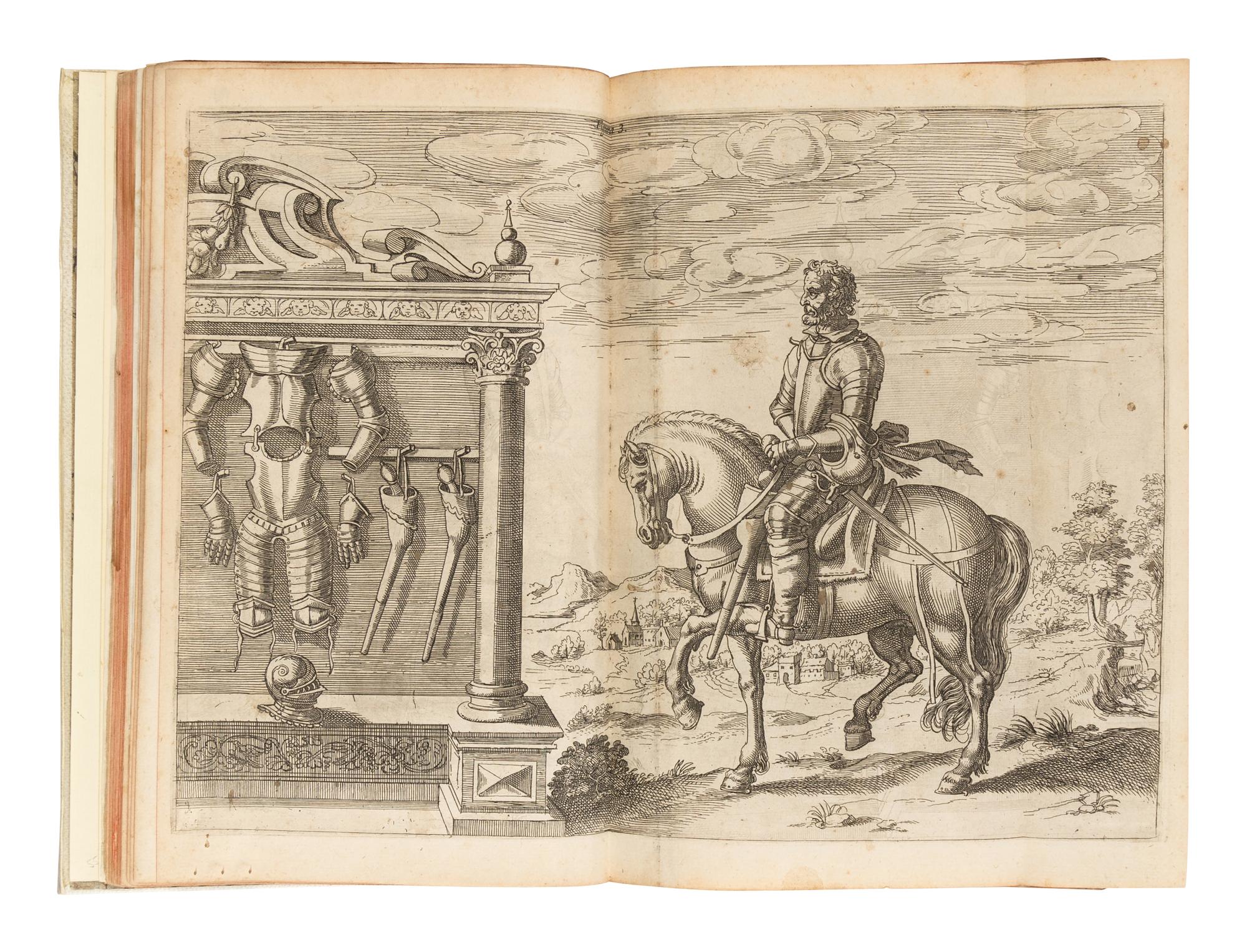 MELZO, Lodovico (1567-1617). Regole Militari sopra il governo e servitio particolare della cavaleria. Antwerp: Giochimo Trognaesio, 1611.