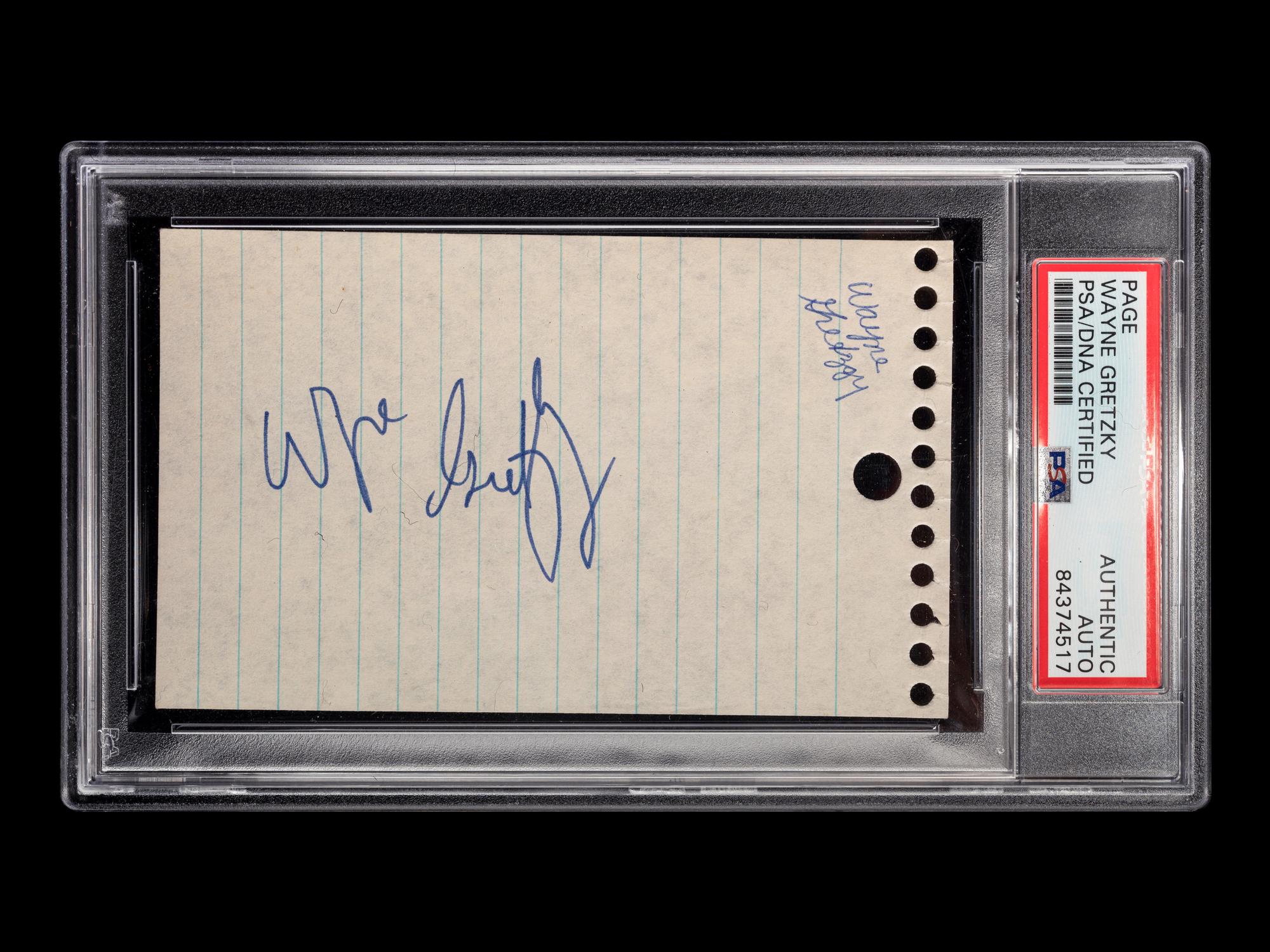 A Wayne Gretzky Rookie Era Signed Autograph (PSA Authentic Encapsulated),