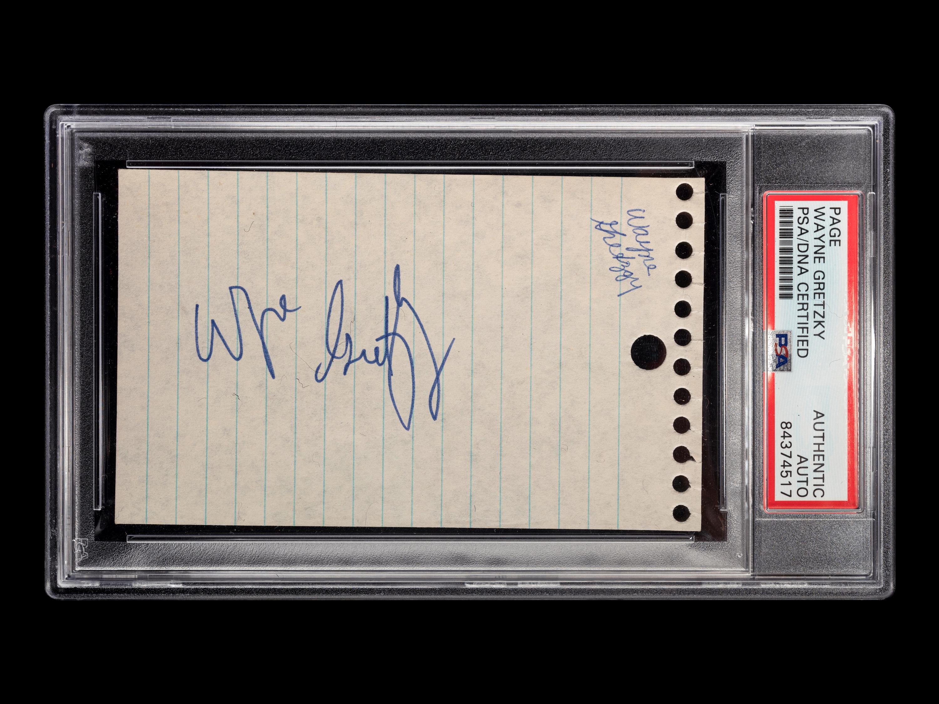 A Wayne Gretzky Rookie Era Signed Autograph (PSA Authentic Encapsulated),