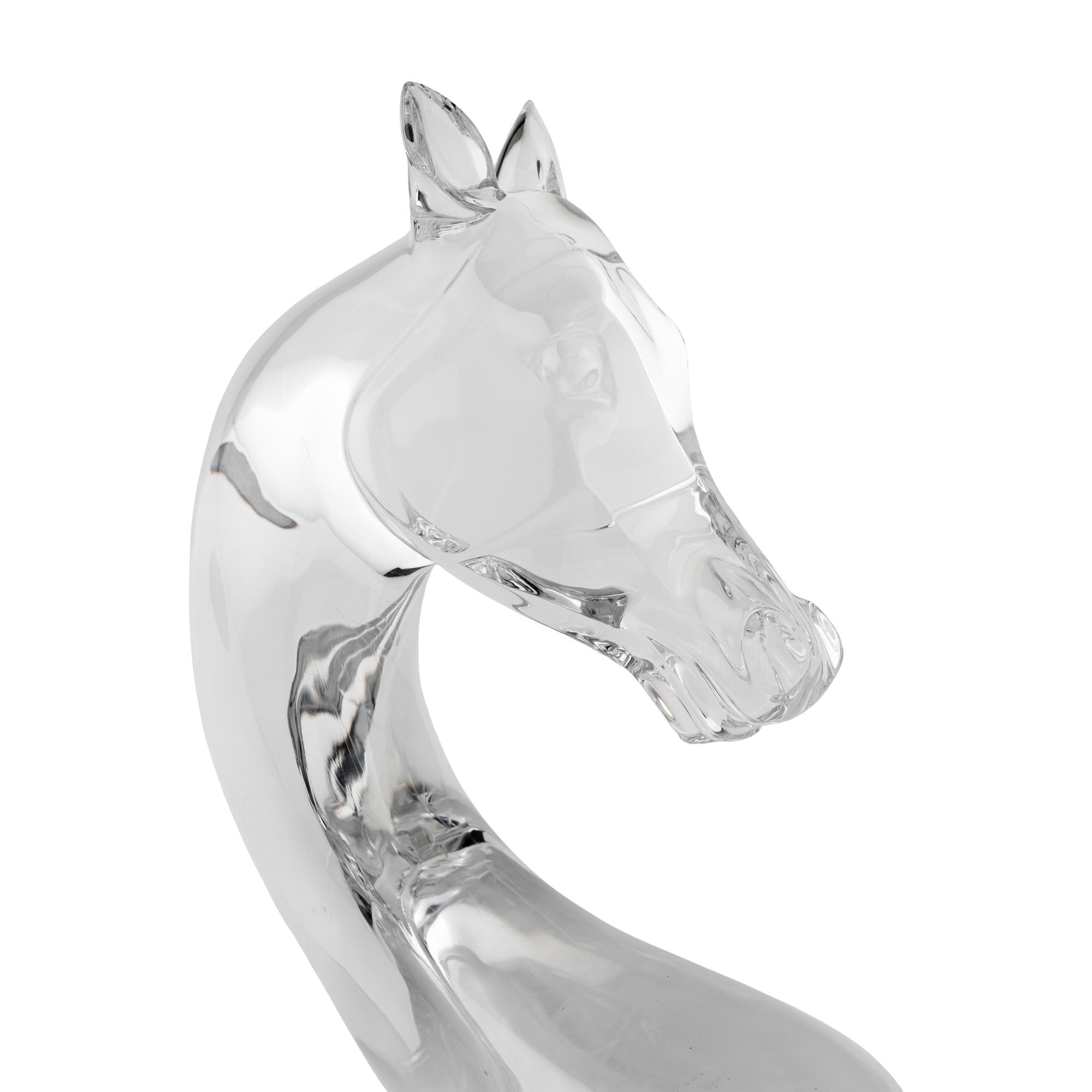 A Lalique Tete de Cheval Sculpture