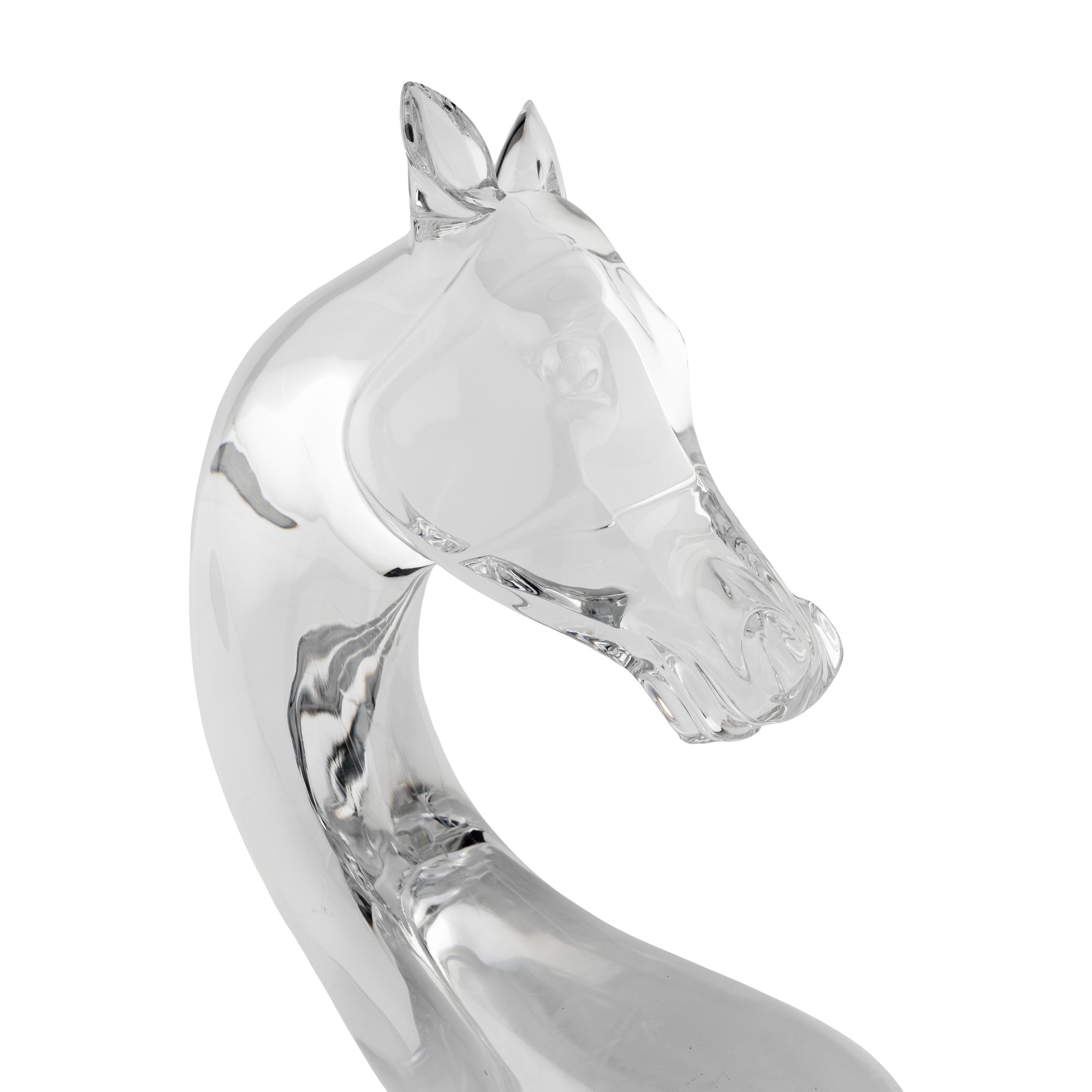 A Lalique Tete de Cheval Sculpture