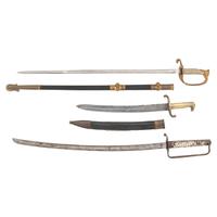 Three Edged Weapons: Post Civil War US Naval Officer's Sword, Imperial German Sidearm, Composite Saber