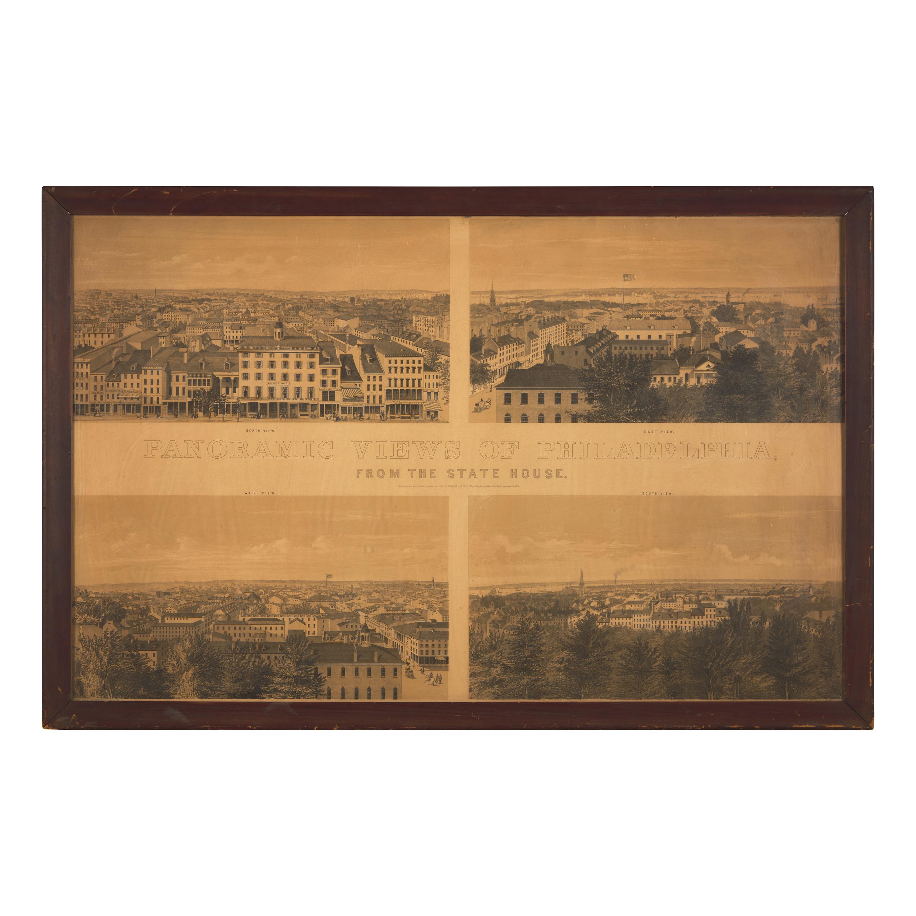 [Prints] Whitefield, Edwin. Panoramic Views of Philadelphia from the State House