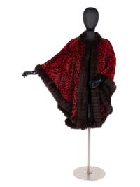 Yves Saint Laurent Leopard Print Fur Poncho, 1980-90s