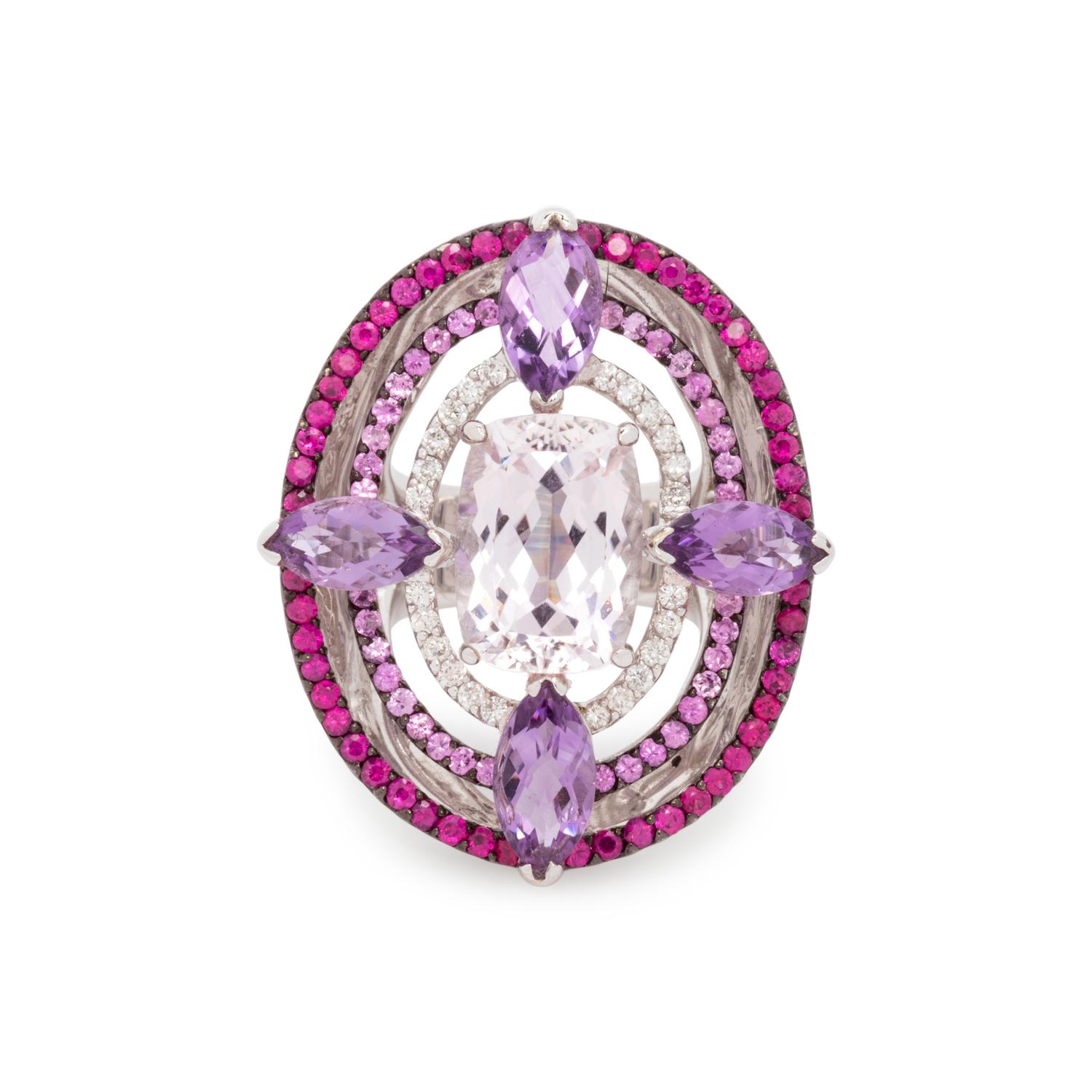 MULTIGEM AND DIAMOND RING