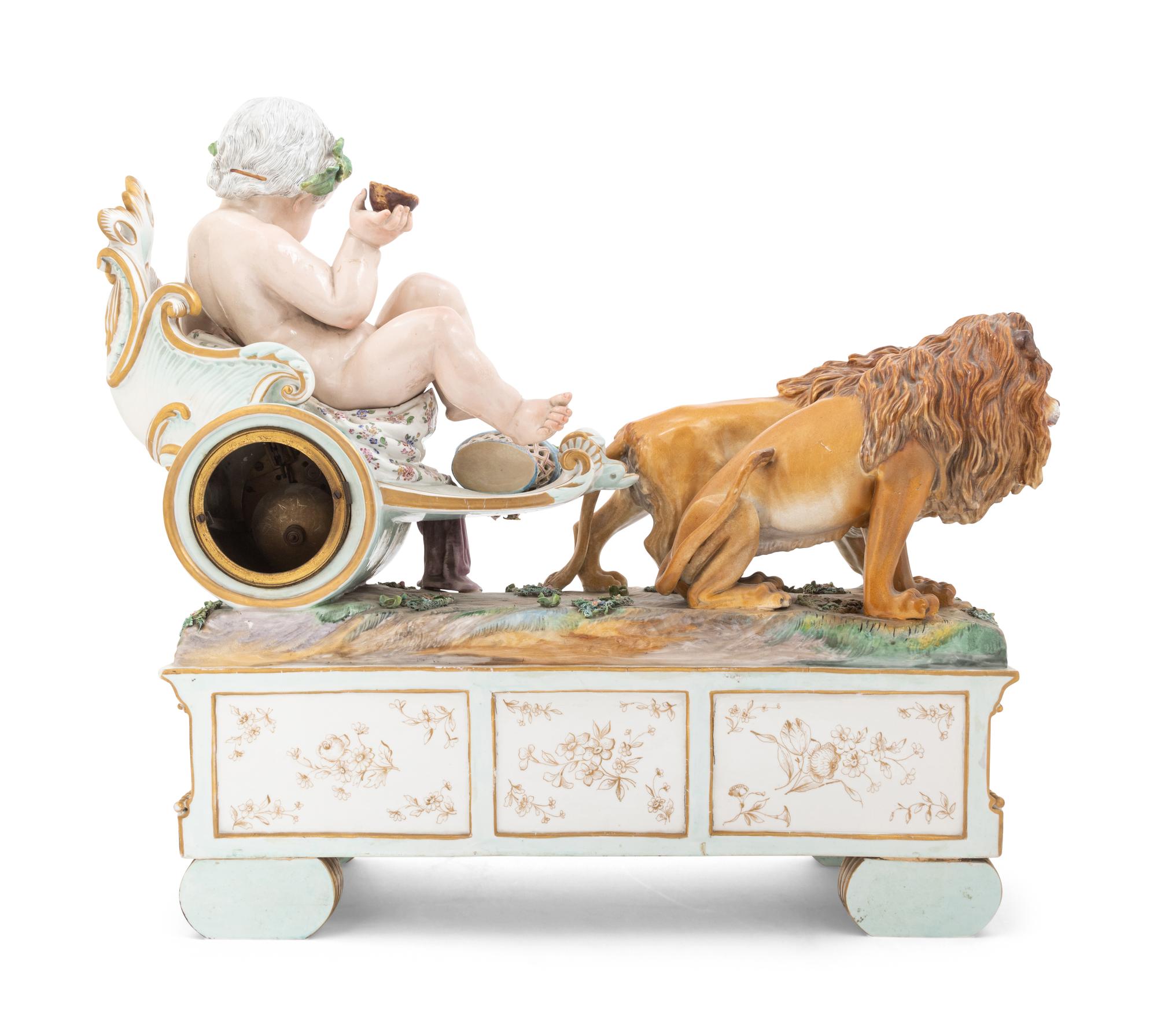 A German Porcelain Clock