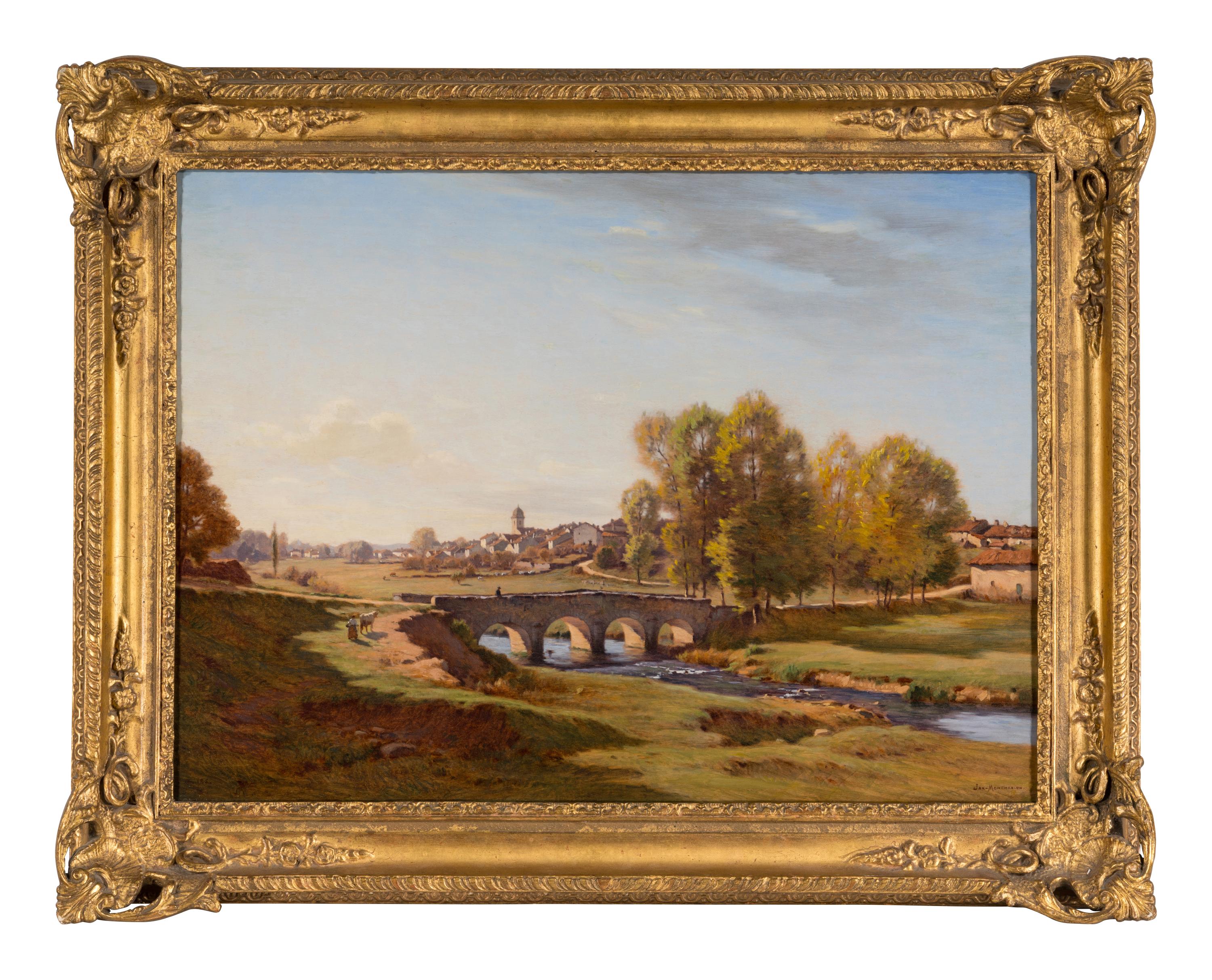 Jean Ferdinand Monchablon (French, 1855-1904) — Pont de la Saône à Monthureaux, Vosges