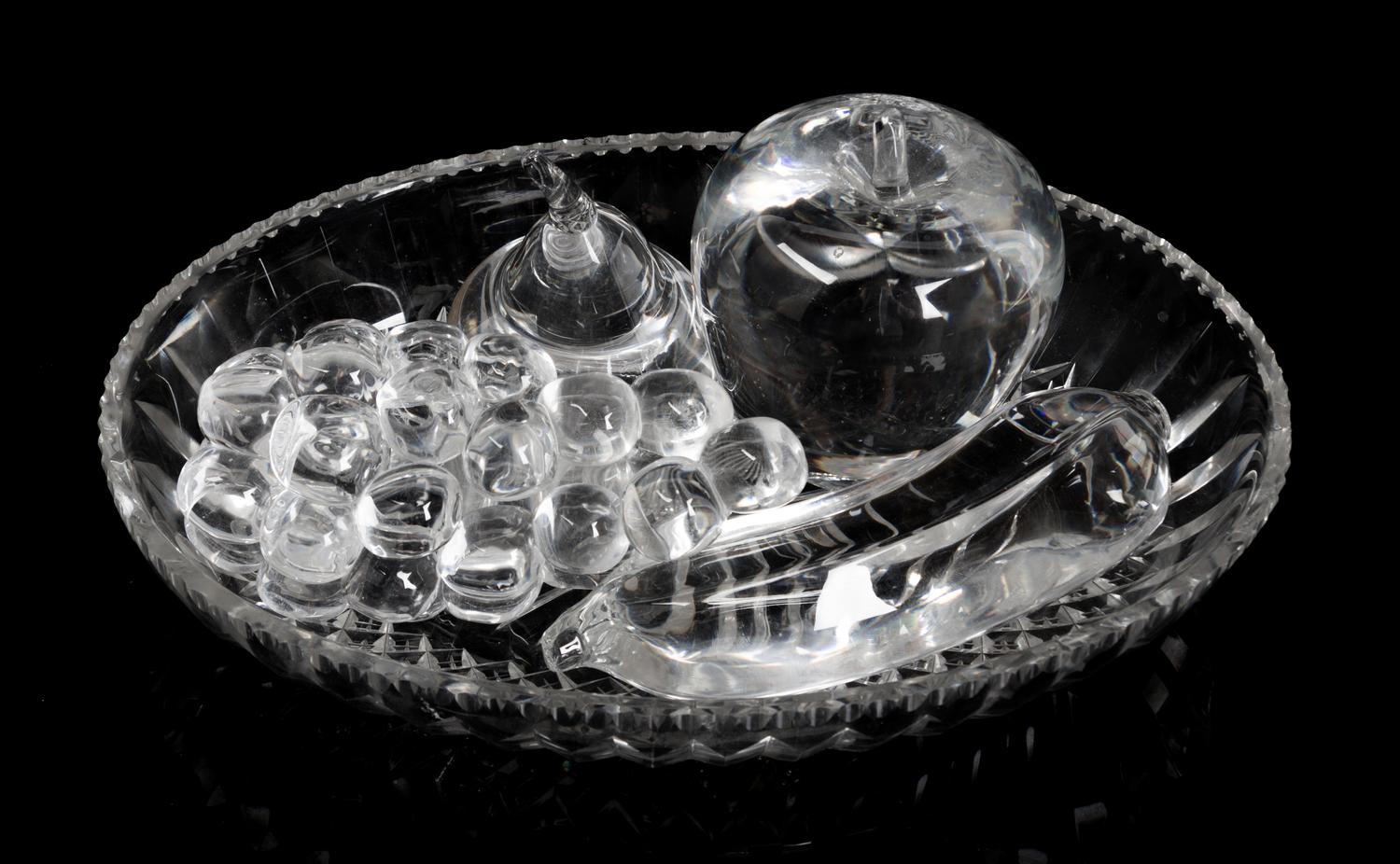 A Collection of Steuben Glass Fruit Width of widest 11 inches. — SECOND HALF 20TH CENTURY