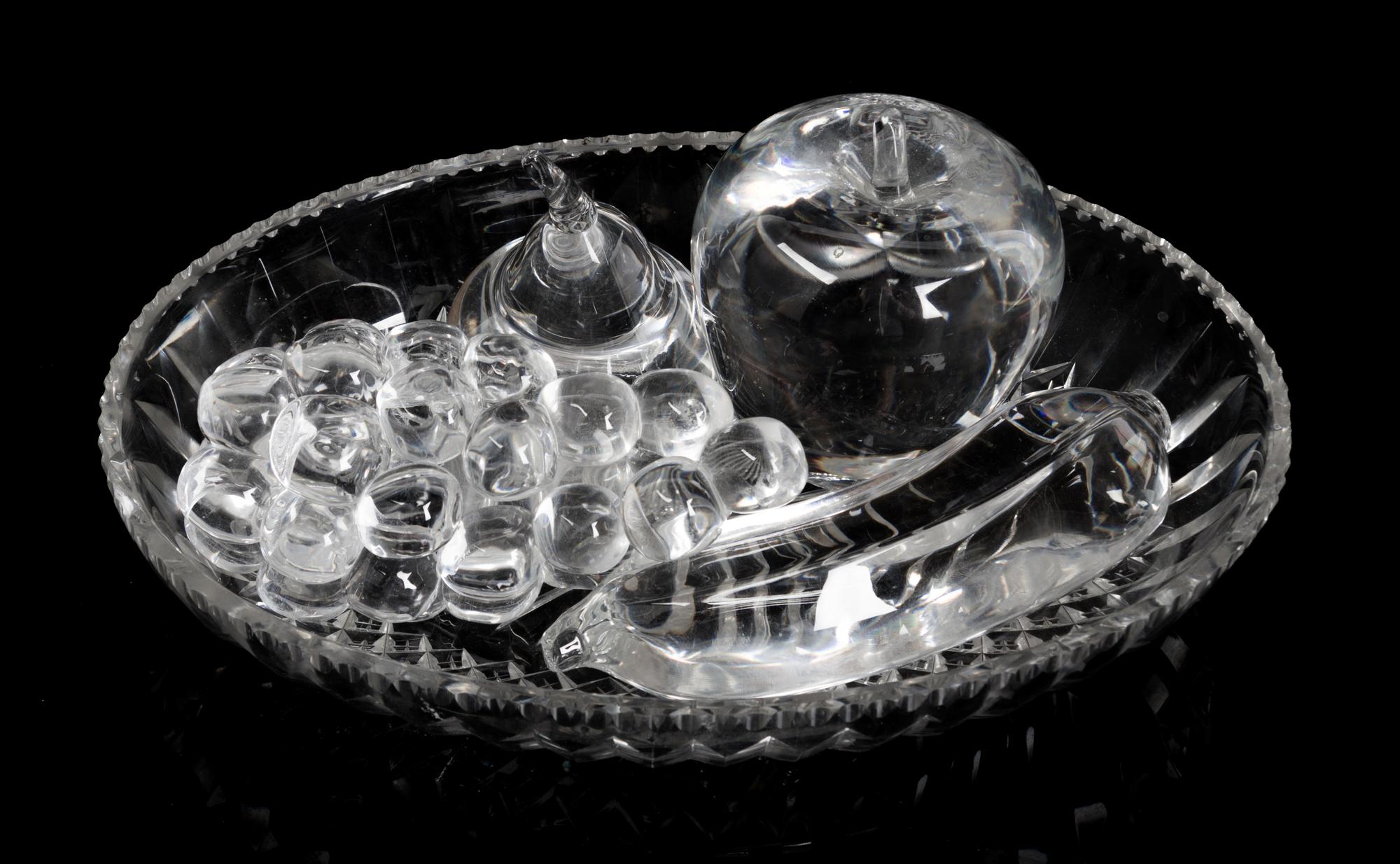 A Collection of Steuben Glass Fruit Width of widest 11 inches. — SECOND HALF 20TH CENTURY