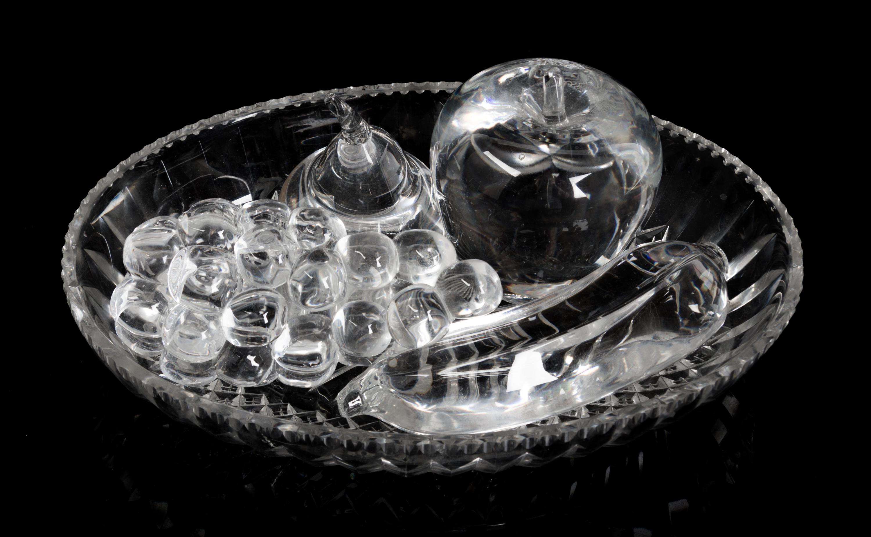 A Collection of Steuben Glass Fruit Width of widest 11 inches. — SECOND HALF 20TH CENTURY