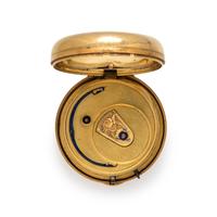 BRITISH, 18K YELLOW GOLD OPEN FACE POCKET WATCH
