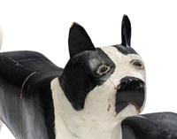 A Set of Four Carved and Painted Wood Boston Terrier Figures