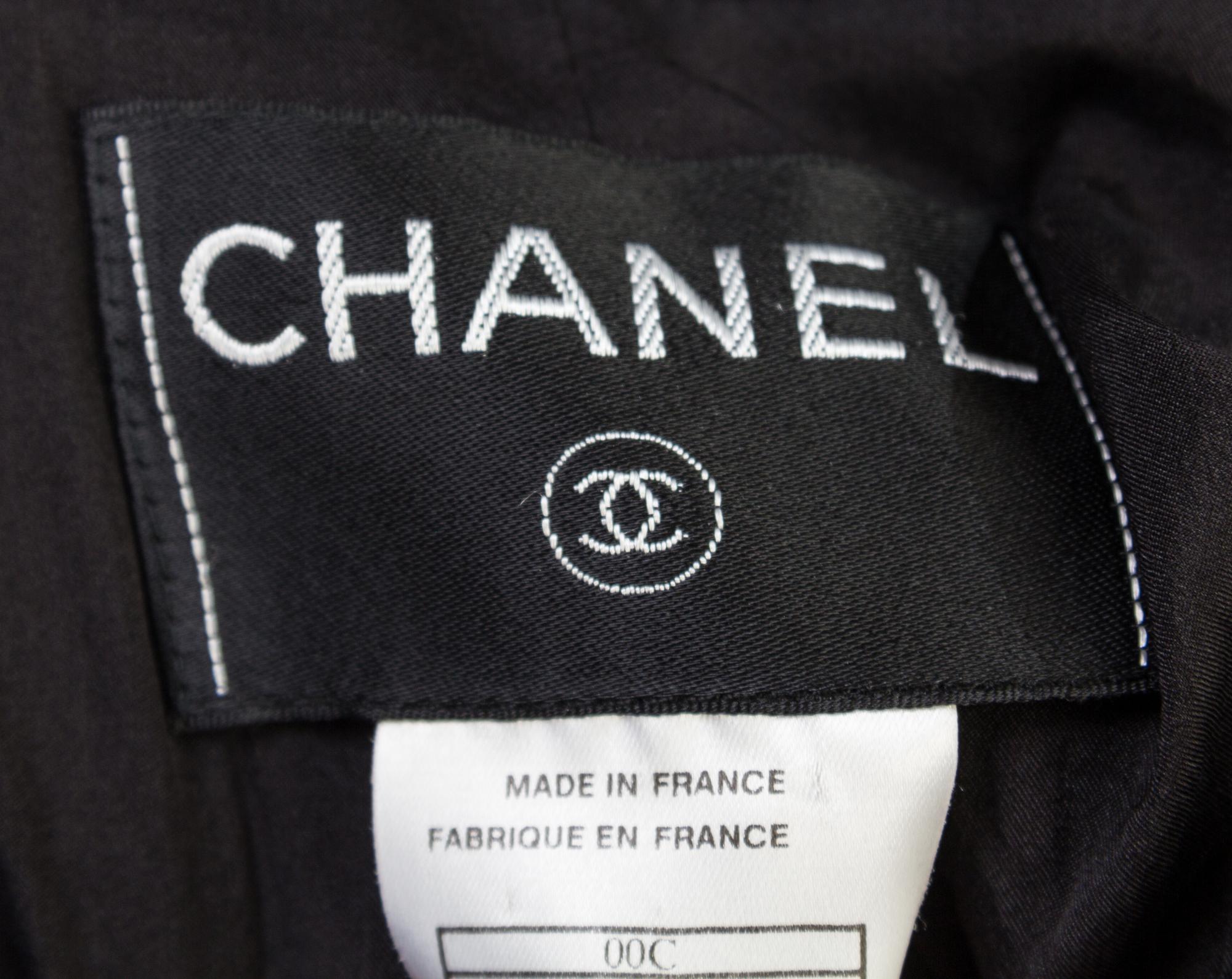 A Chanel Black Wool Jacket, Size 36.