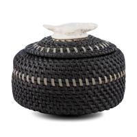 Baleen Basket, with Carved Salmon Finial