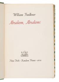 Faulkner, William (1897-1962). Absalom, Absalom! New York: Random House, 1936.