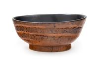 A Chinese Bamboo Bowl Length 7 inches.