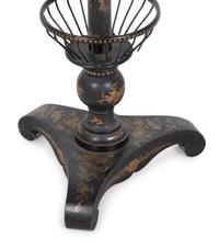 An English Black-Japanned Candle Stand or Work Table — 19TH CENTURY