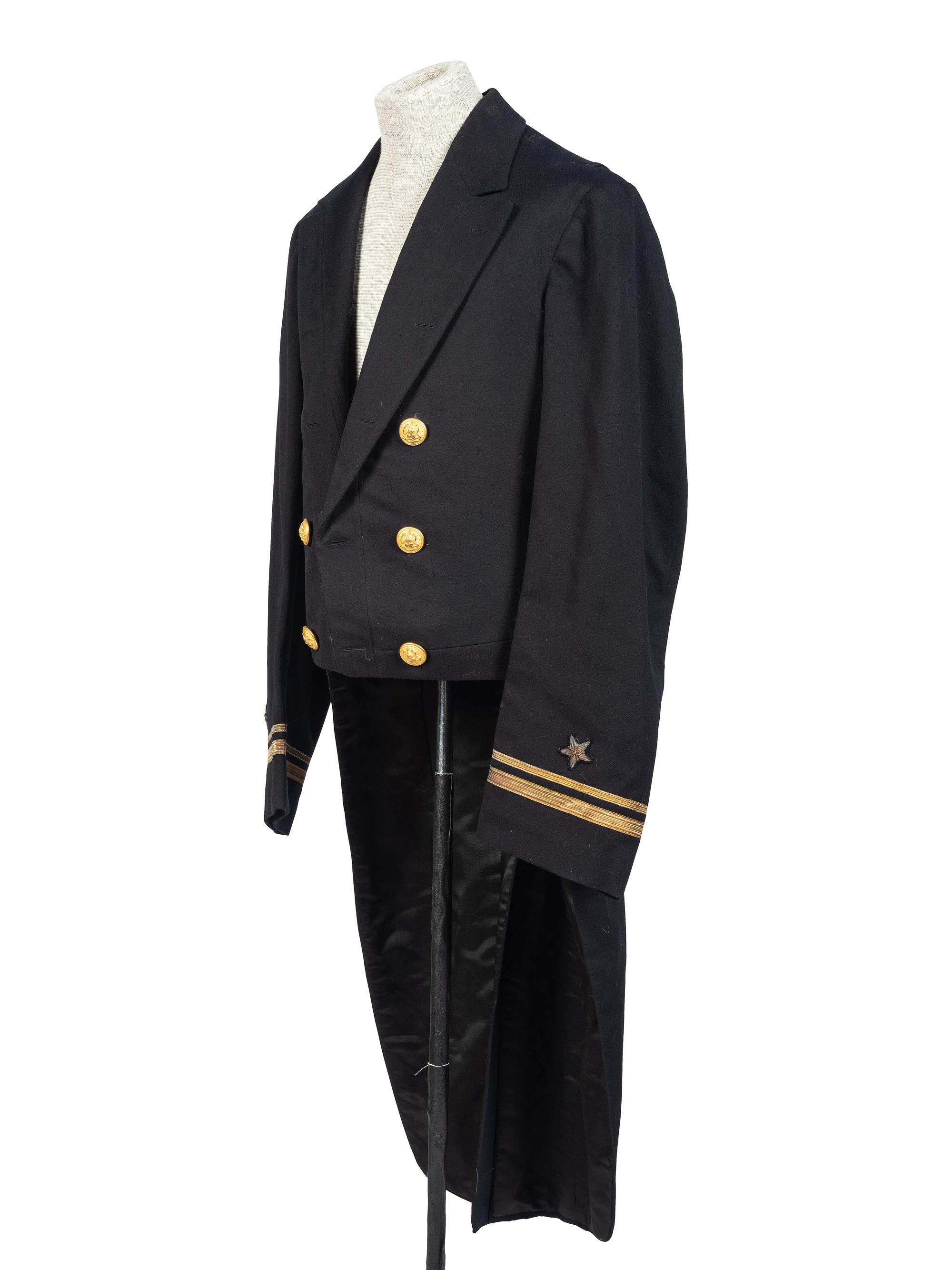 [MILITARIA]. Late 19th-to-early 20th-century US Navy officer's dress tailcoat.