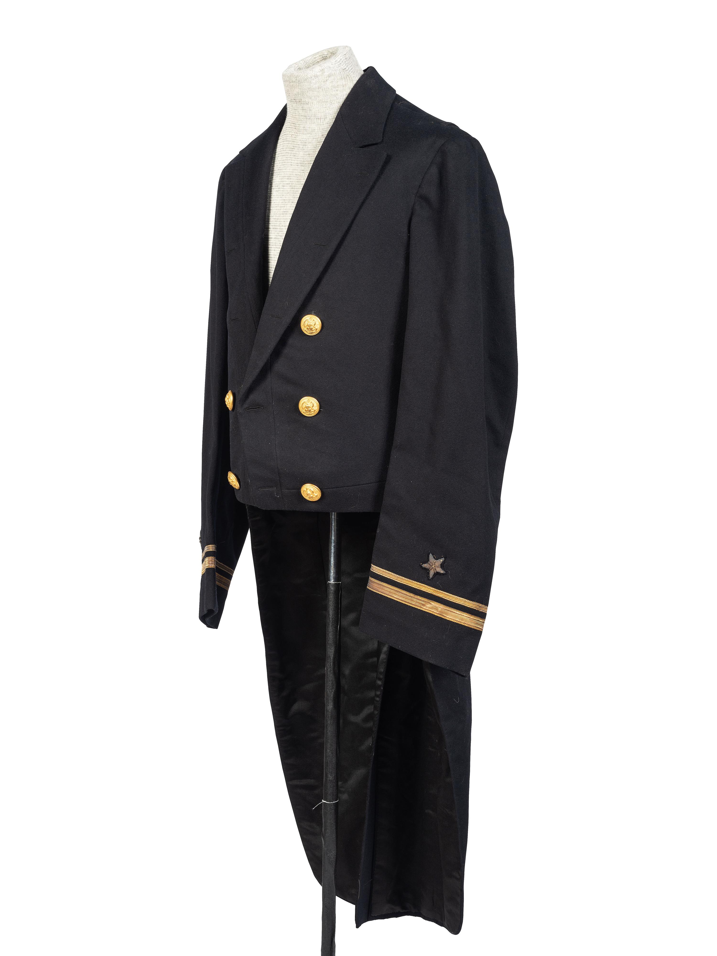[MILITARIA]. Late 19th-to-early 20th-century US Navy officer's dress tailcoat.