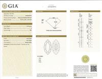 A Diamond and 14K White Gold Ring 2.64 Carat Marquise Diamond, GIA Certified