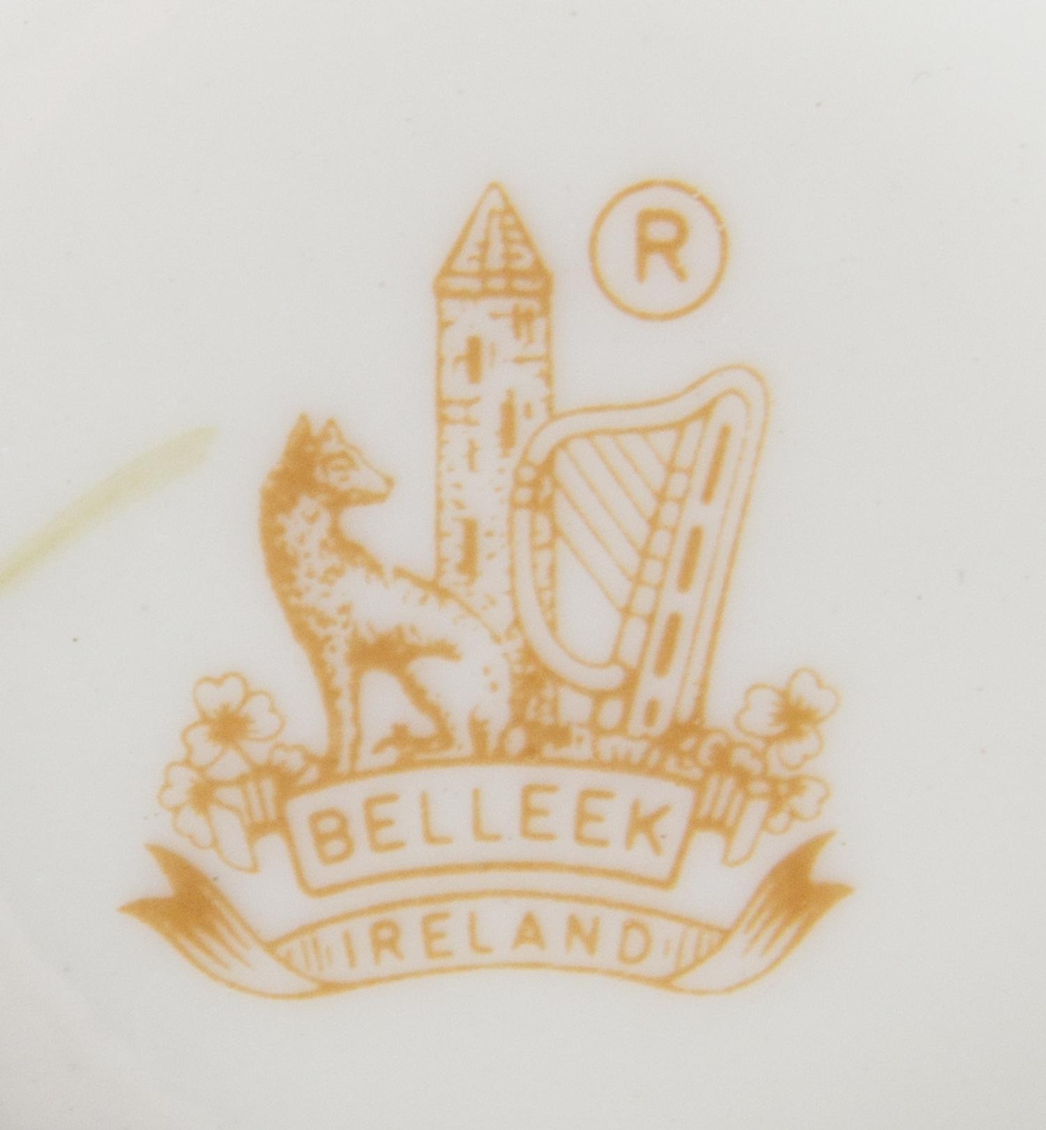 Five Belleek Vases Height of tallest 7 inches. — SEVENTH GREEN MARK (1980-1993)