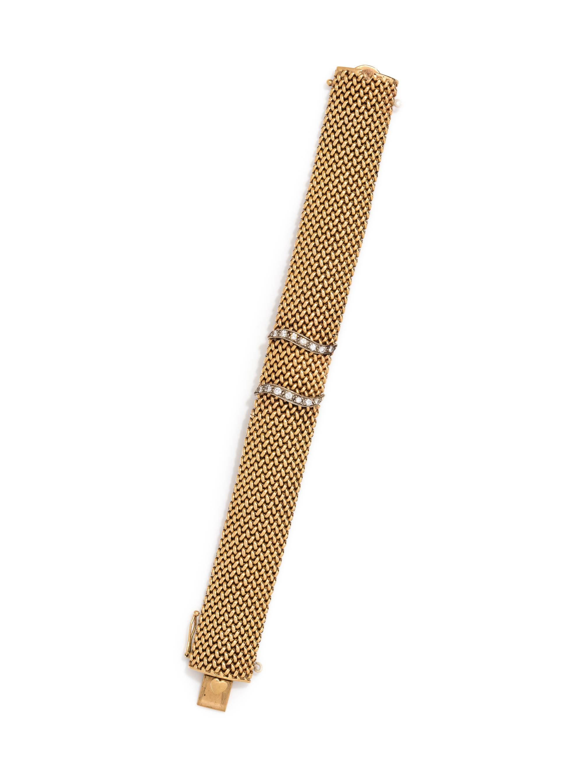 14K YELLOW GOLD AND DIAMOND SURPRISE WATCH