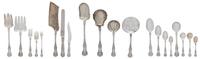 An Extensive Tiffany Silver Flatware Service — English King pattern, comprising: