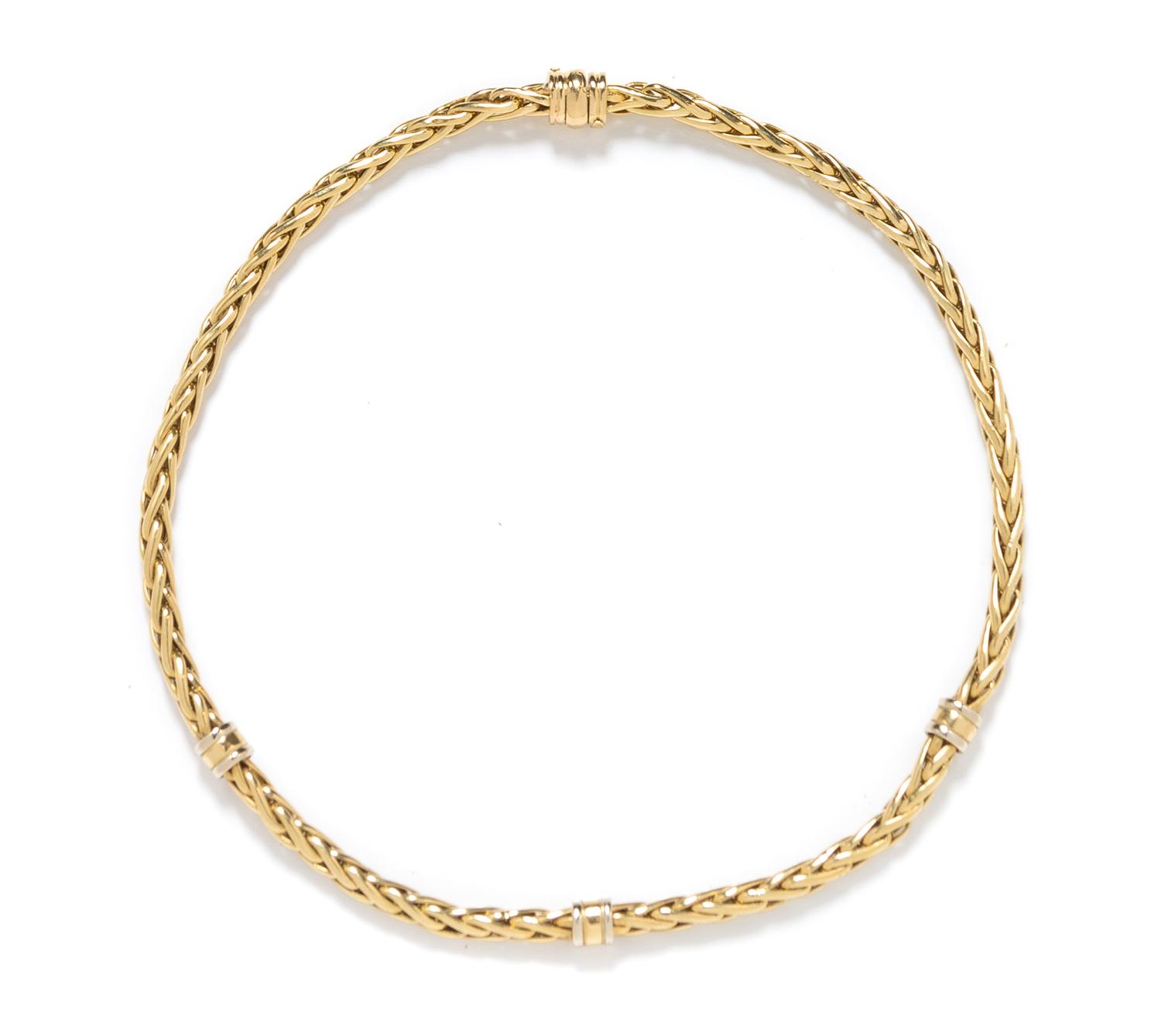 An 18 Karat Yellow Gold Chain Necklace, 23.90 dwts.