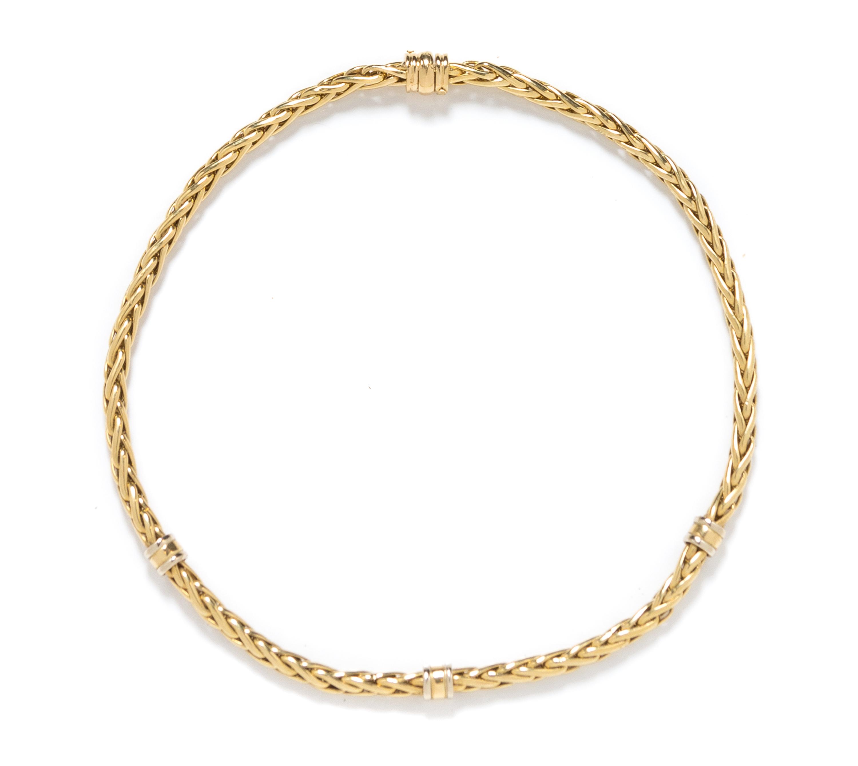 An 18 Karat Yellow Gold Chain Necklace, 23.90 dwts.