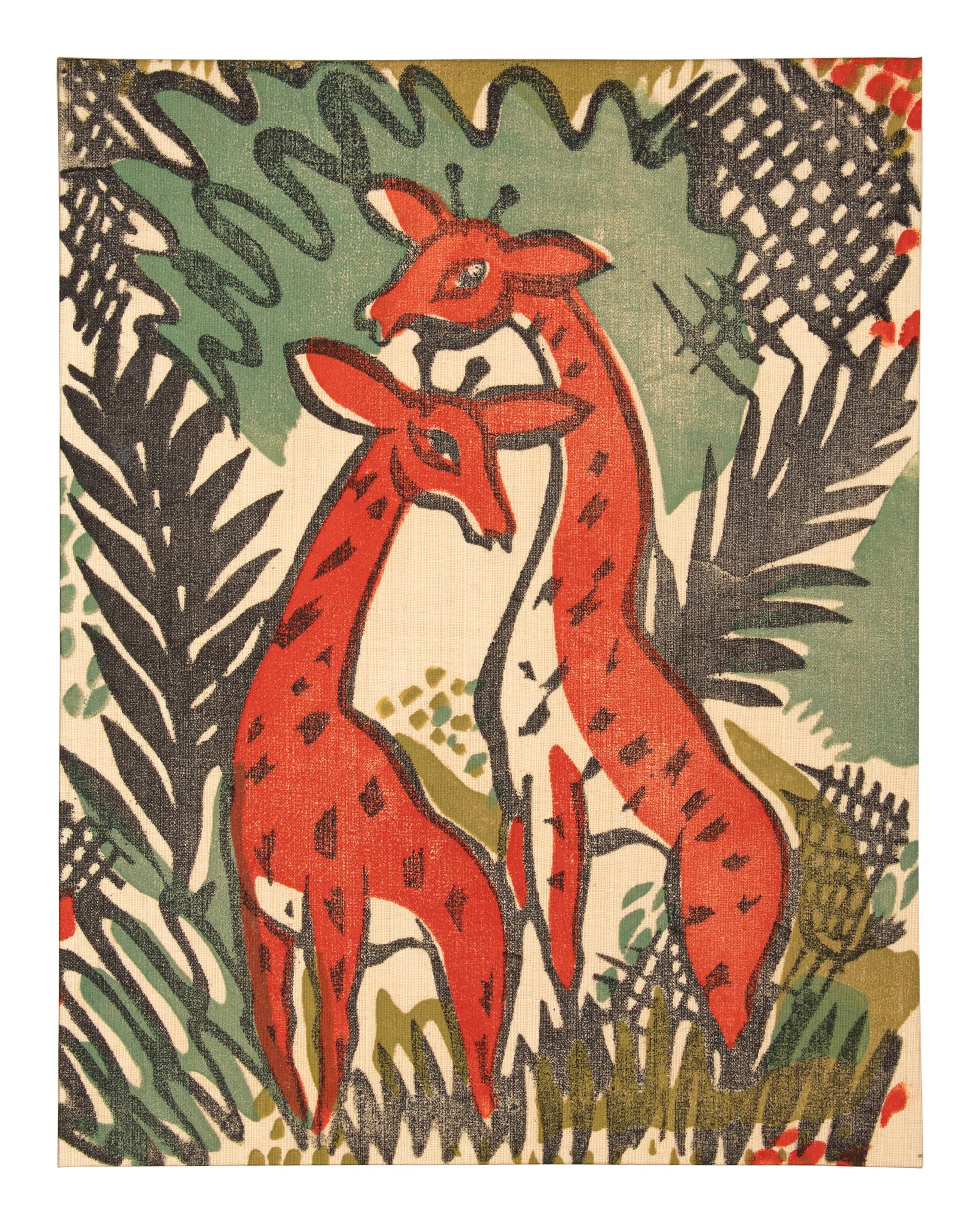 Milwaukee WPA Handicraft Project Blockprinted Textile Sample Book, 1940s