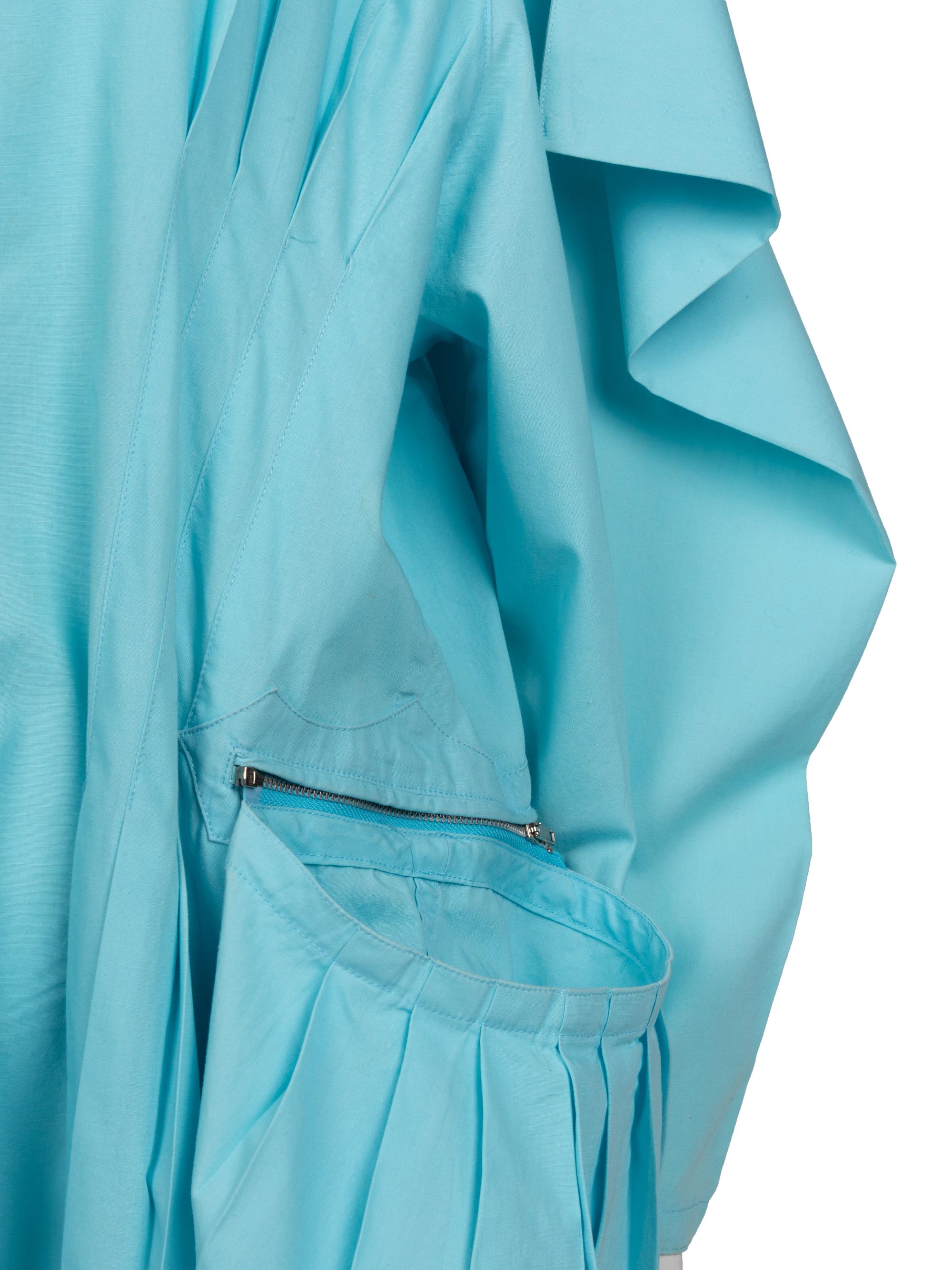 Kansai Yamamoto Pleated Shirt Dress, 1970-80s