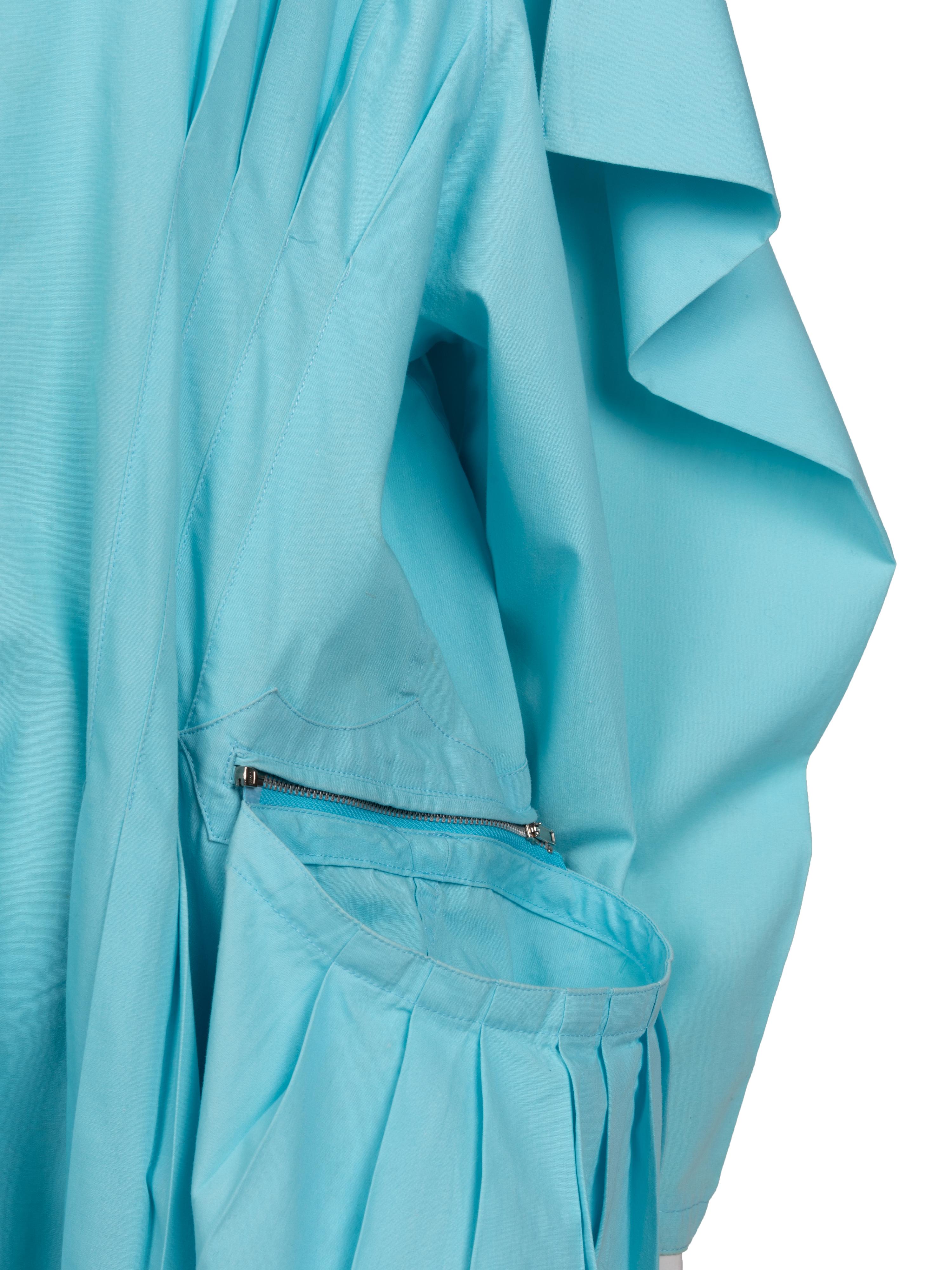 Kansai Yamamoto Pleated Shirt Dress, 1970-80s