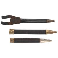 Three Brass Mounted Leather Scabbards for Short Swords