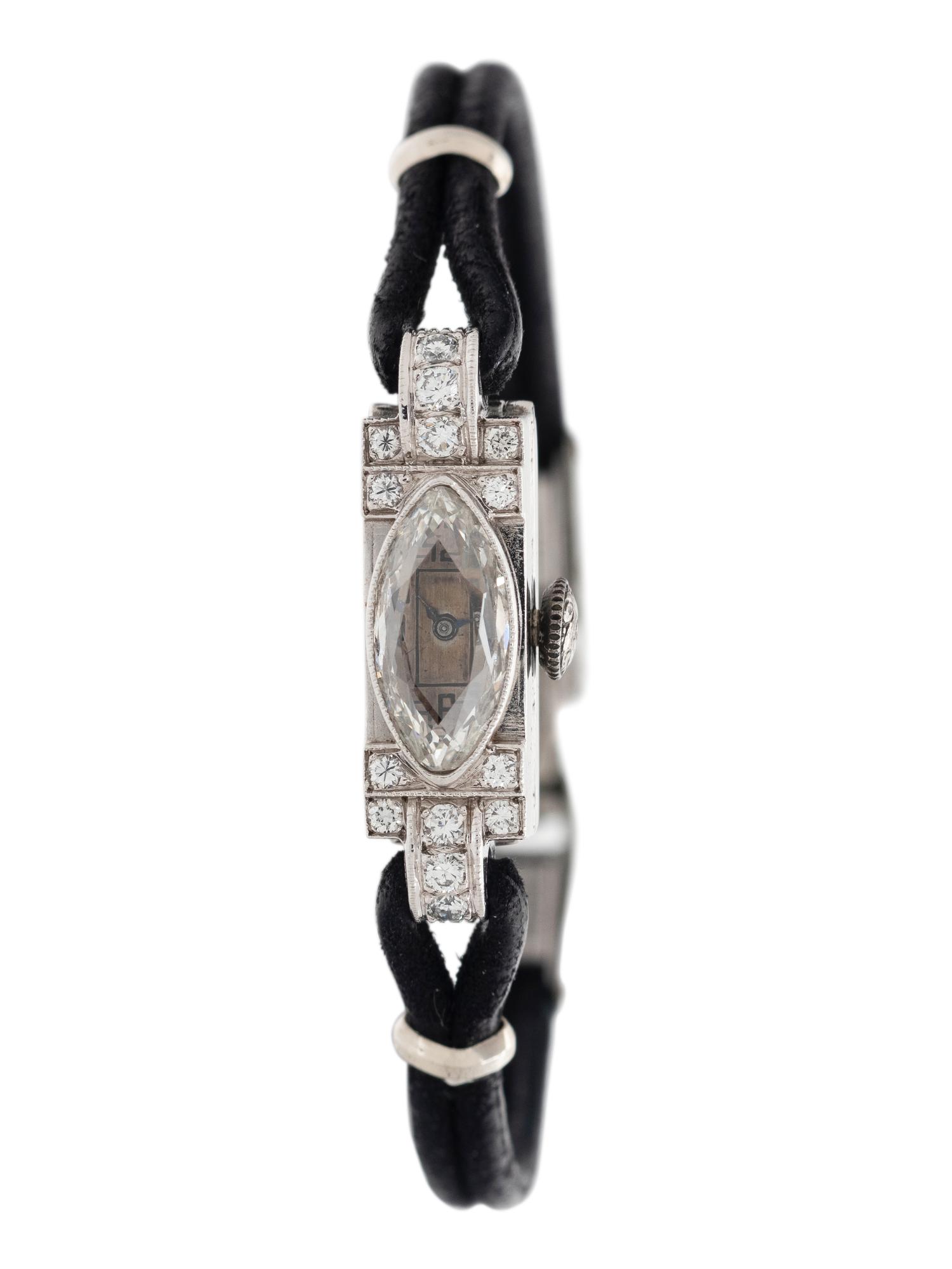 A RARE AUDEMARS PIGUET, ART DECO, DIAMOND WATCH