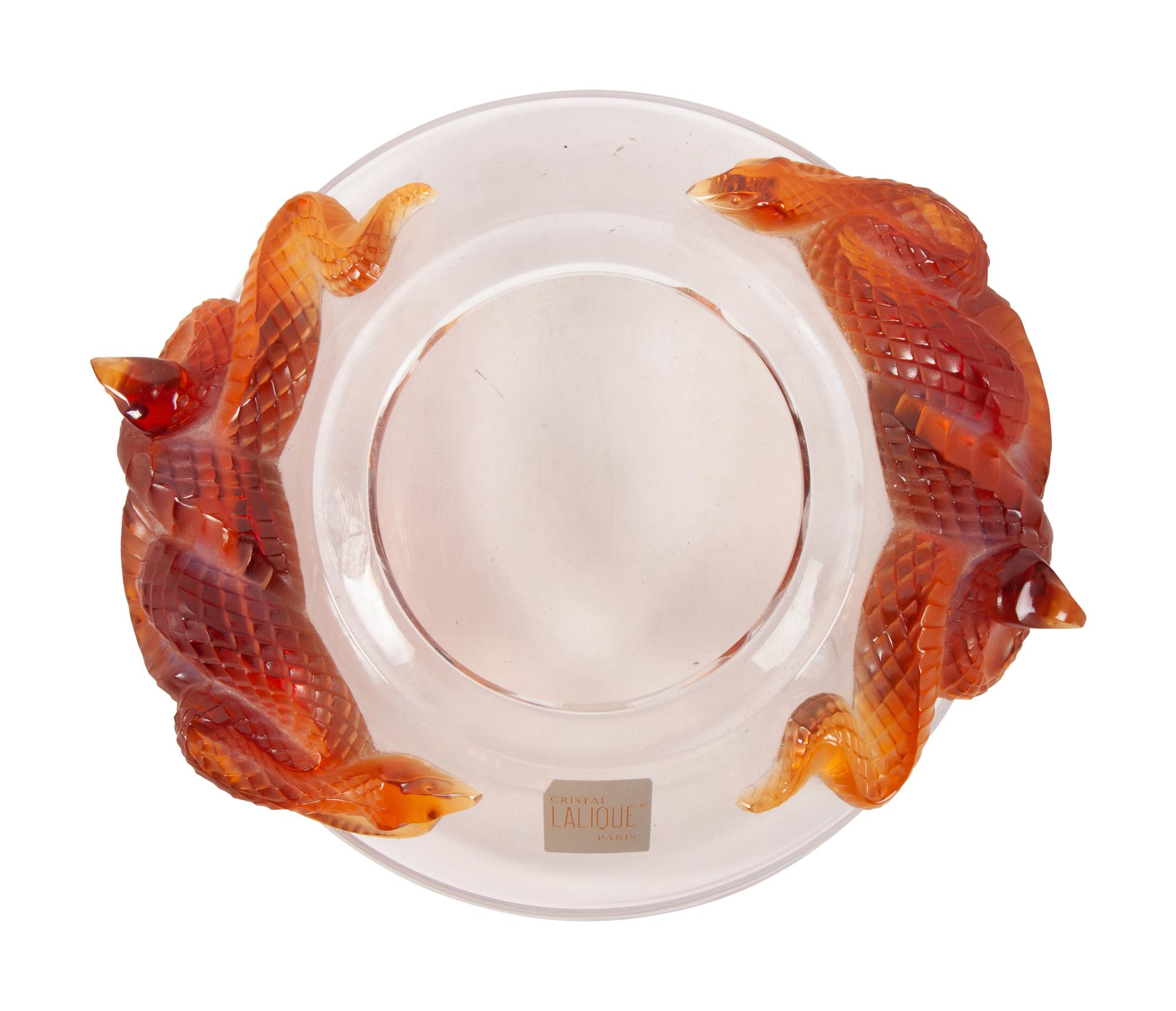 A Lalique Serpent Bowl