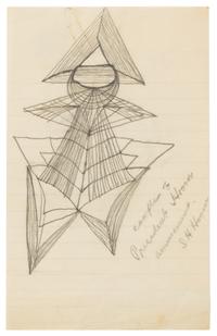 HOOVER, Herbert C. (1874-1964). Pencil sketch attributed to Hoover, as President.