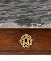 An Empire Style Gilt Bronze Mounted Mahogany Marble-Top Pier Table