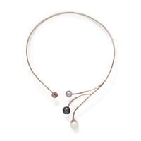 ARMANDO PEREZ, YELLOW GOLD, CULTURED PEARL AND DIAMOND COLLAR NECKLACE