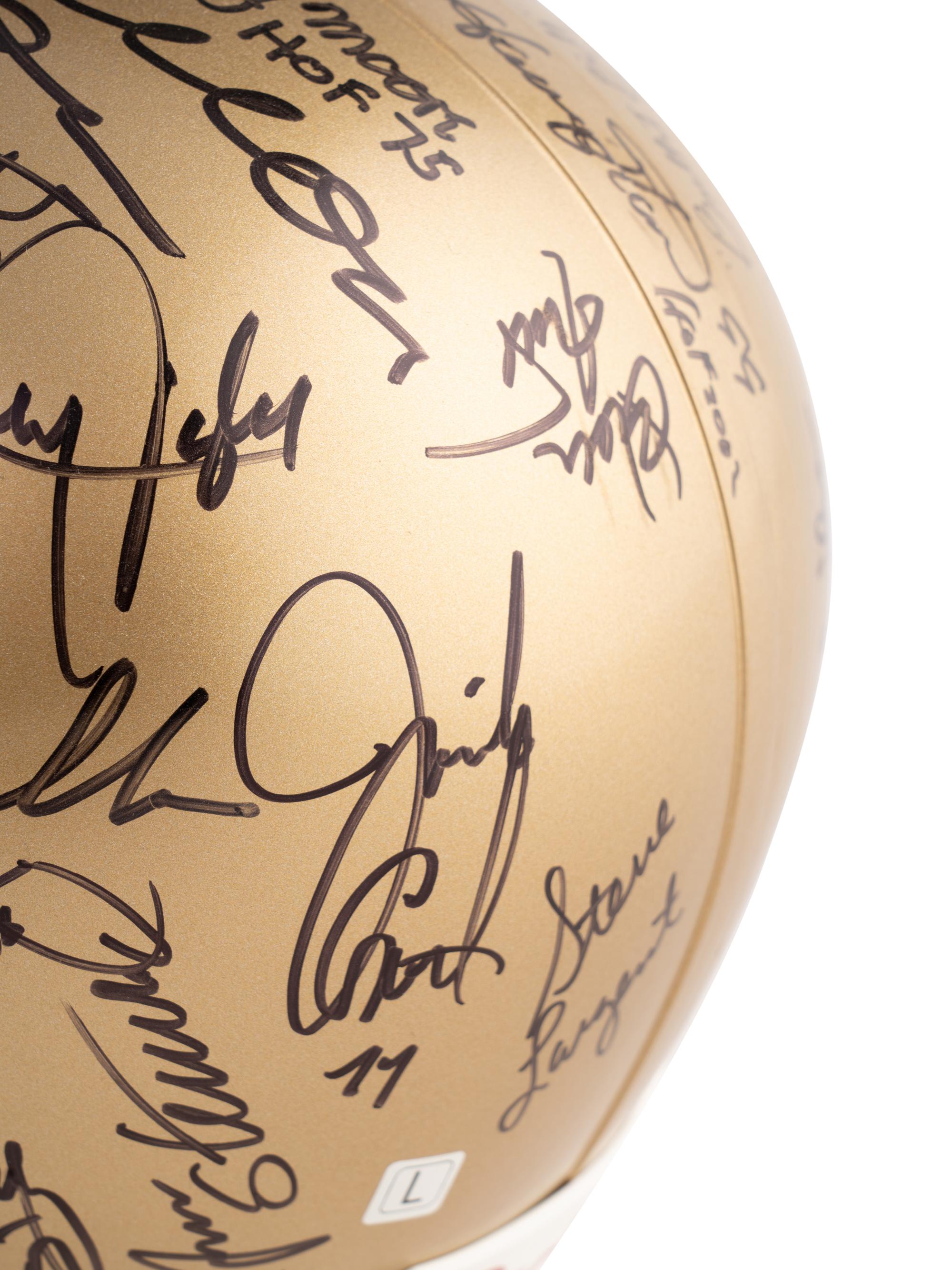 A Mike Ditka HOF Celebrity Golf Classic Multi Signed Autograph Football Helmet from The Collection of Mike Ditka