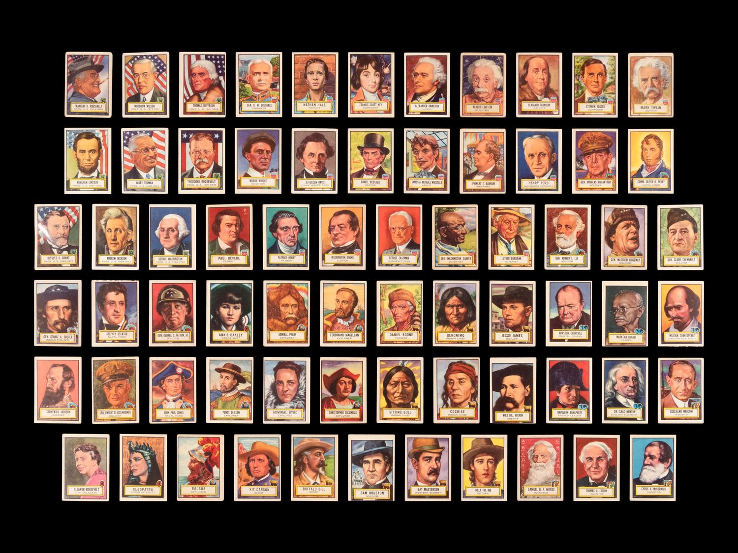 A Near Set of 1952 Topps Look n’ See Trading Cards (71/75)