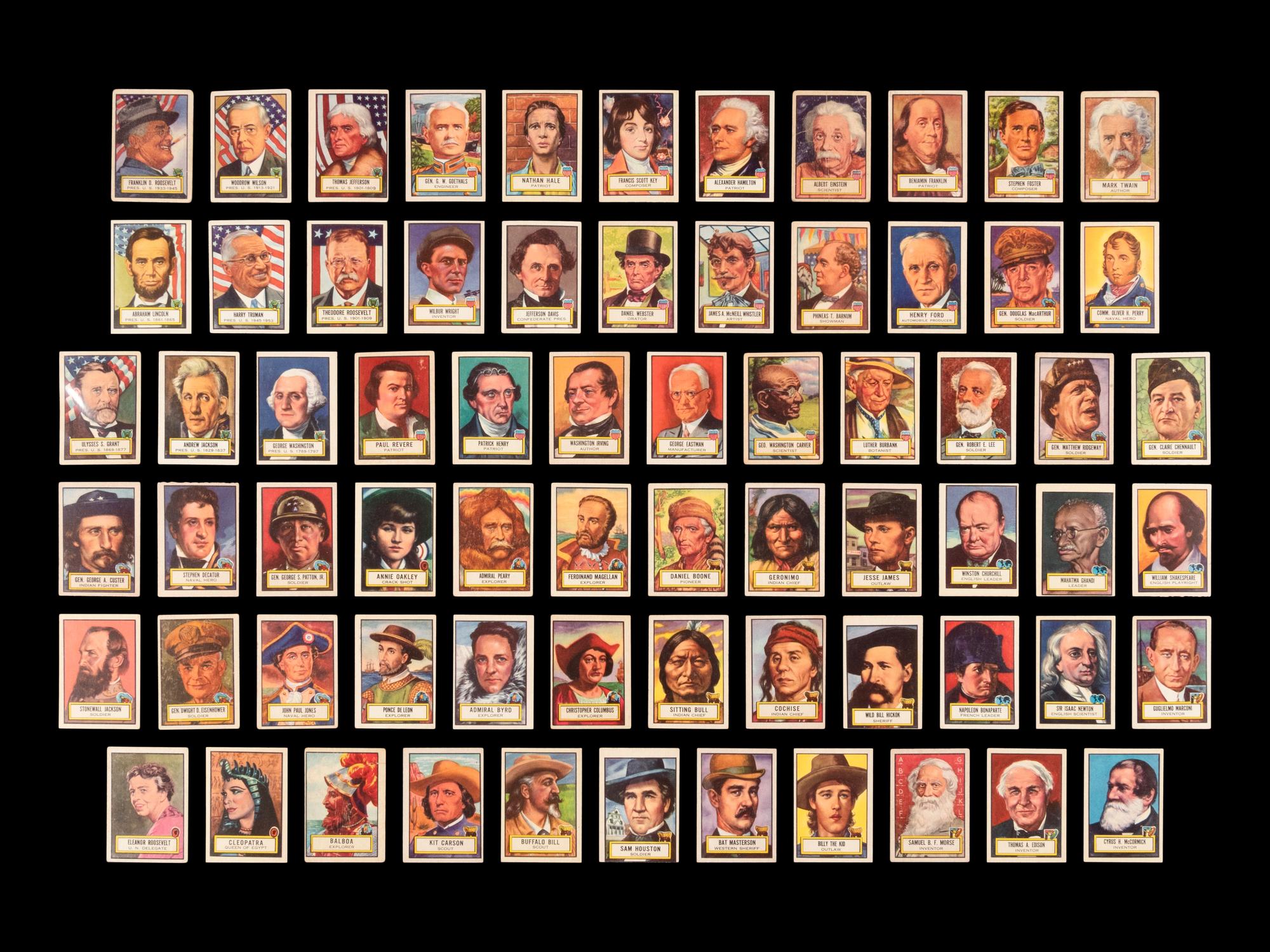 A Near Set of 1952 Topps Look n’ See Trading Cards (71/75)