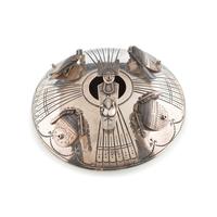 Sterling Silver Bowl, with Removable Katsina Brooches